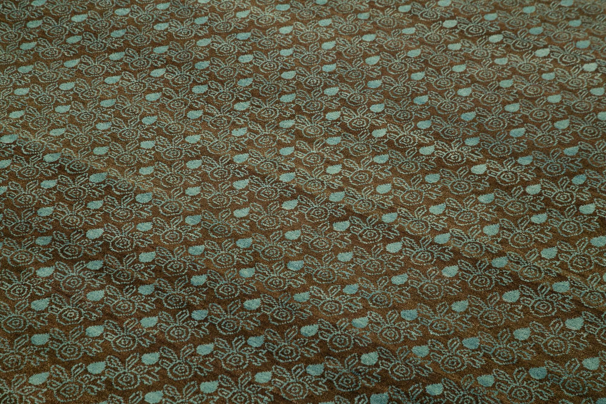 8 x 10 Turquoise Oushak Rug - 3478