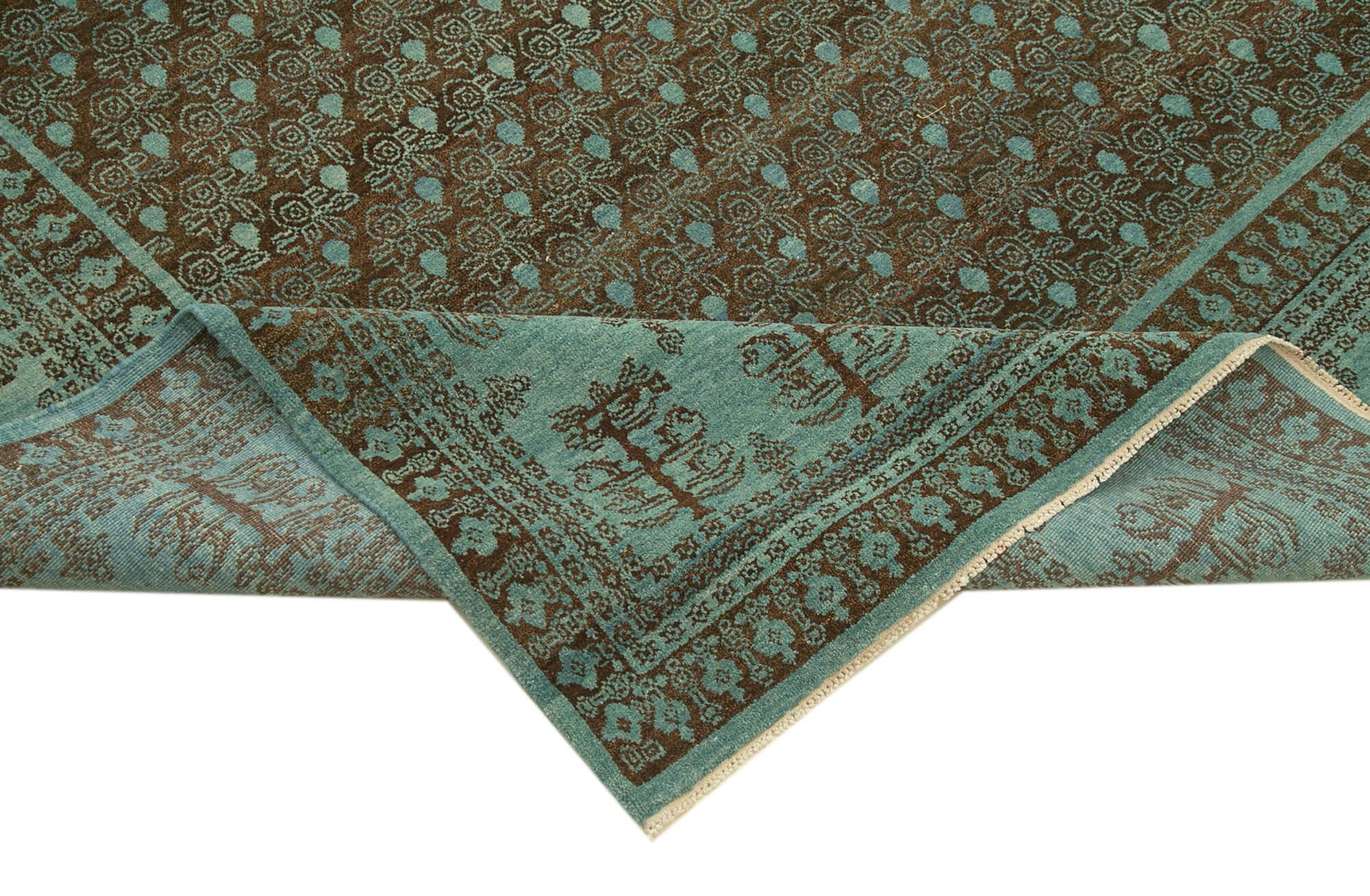 8 x 10 Turquoise Oushak Rug - 3478