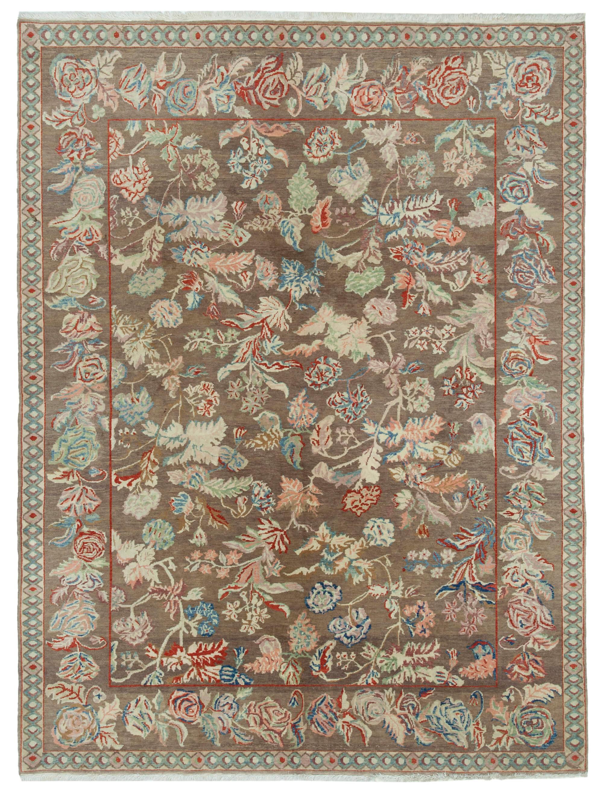 5 x 7 Brown Oushak Rug - 3479