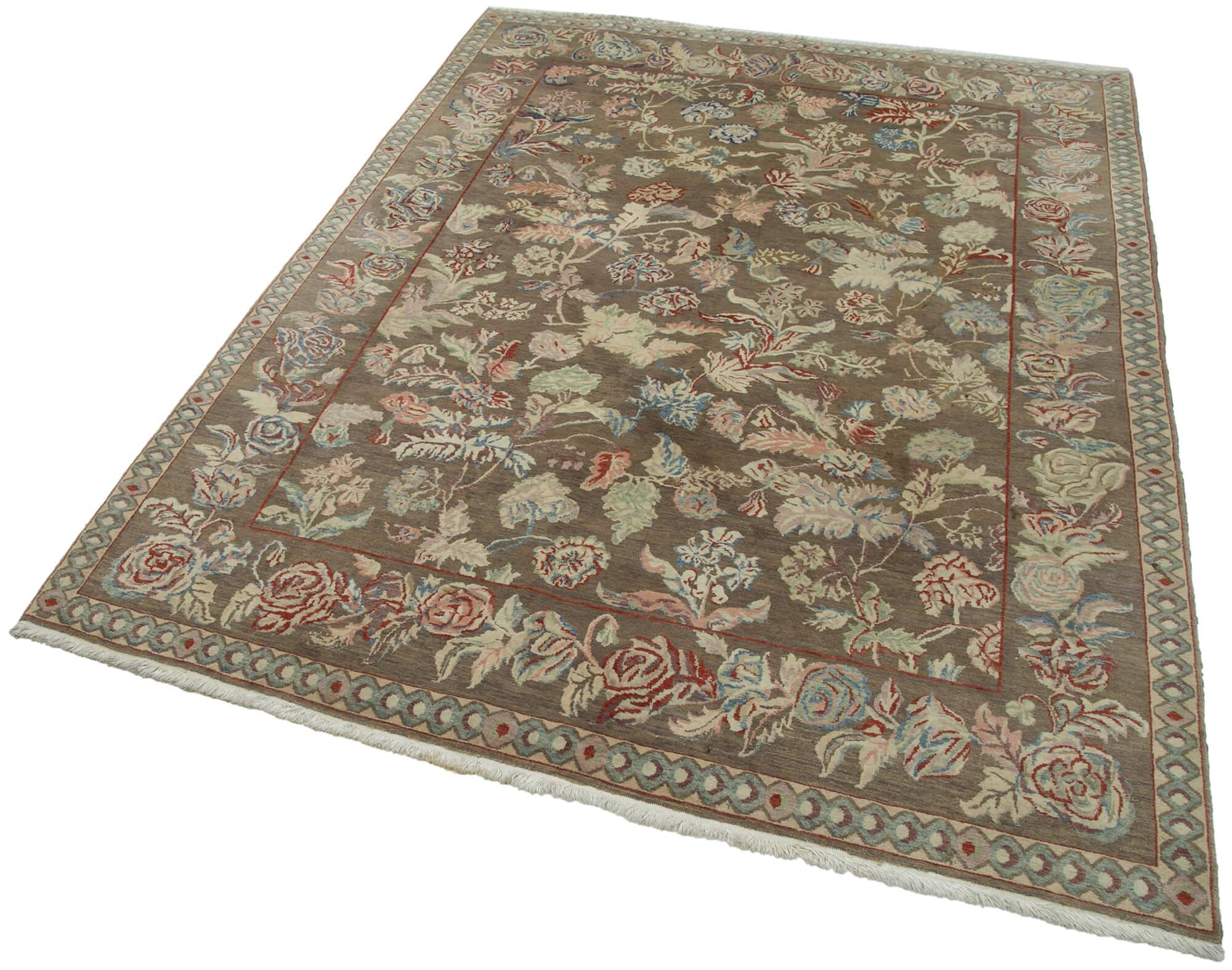 5 x 7 Brown Oushak Rug - 3479