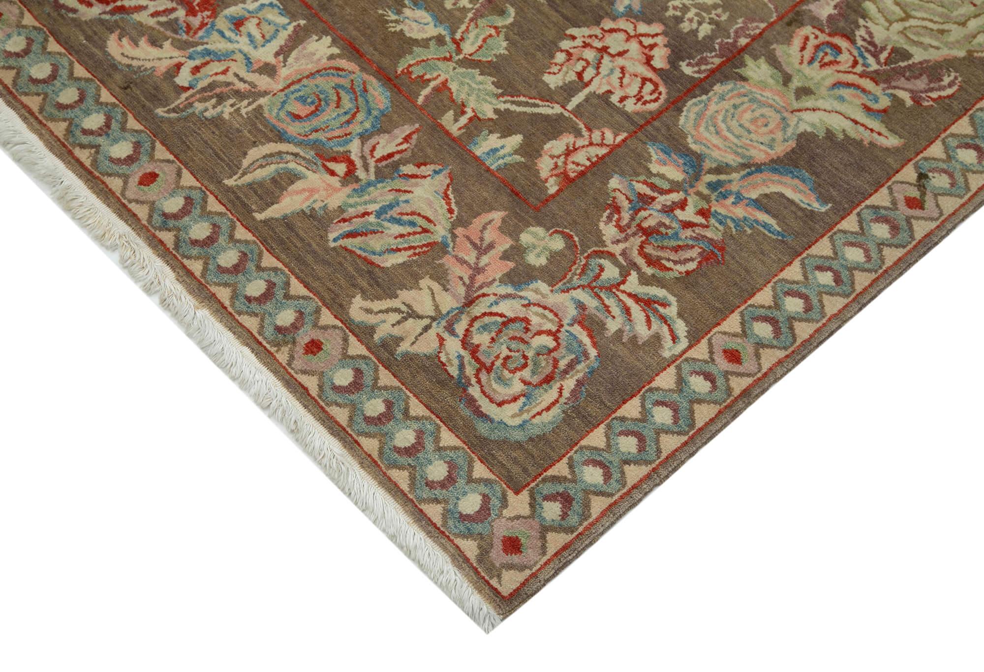 5 x 7 Brown Oushak Rug - 3479