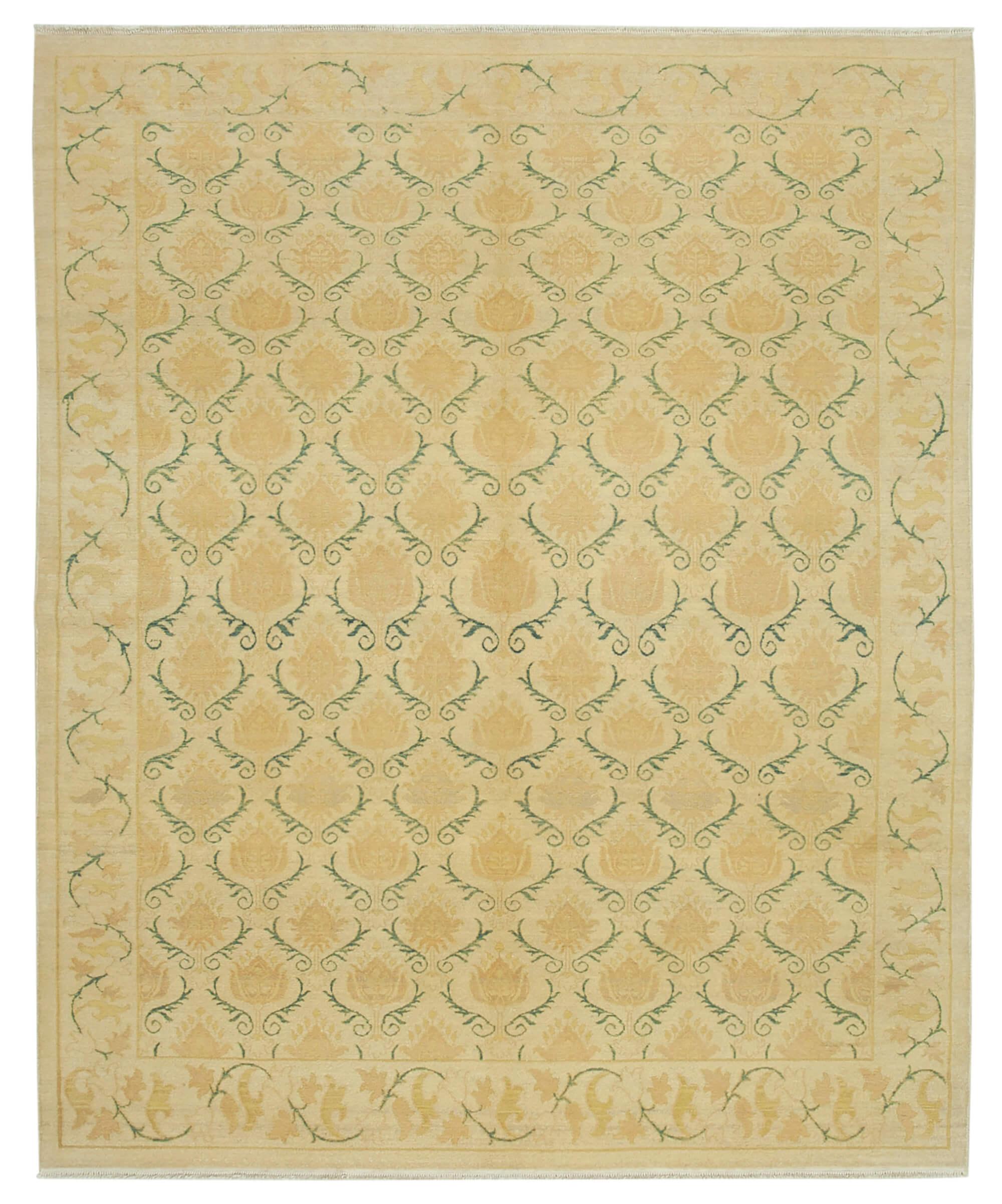 8 x 9 Beige Oushak Rug - 3481