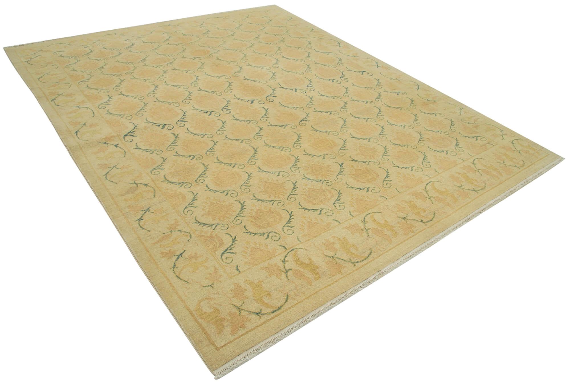 8 x 9 Beige Oushak Rug - 3481