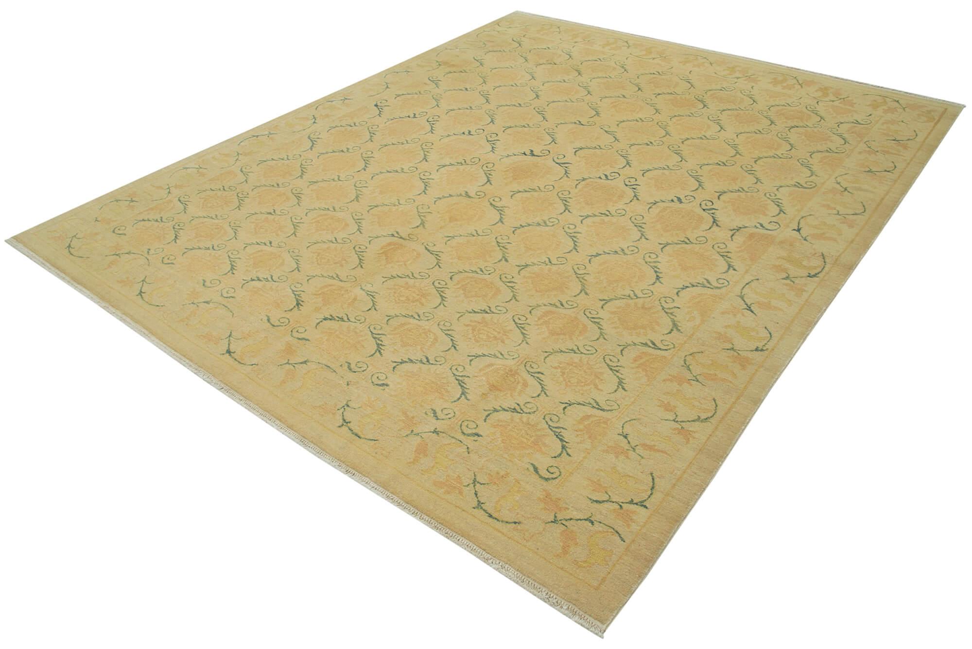 8 x 9 Beige Oushak Rug - 3481