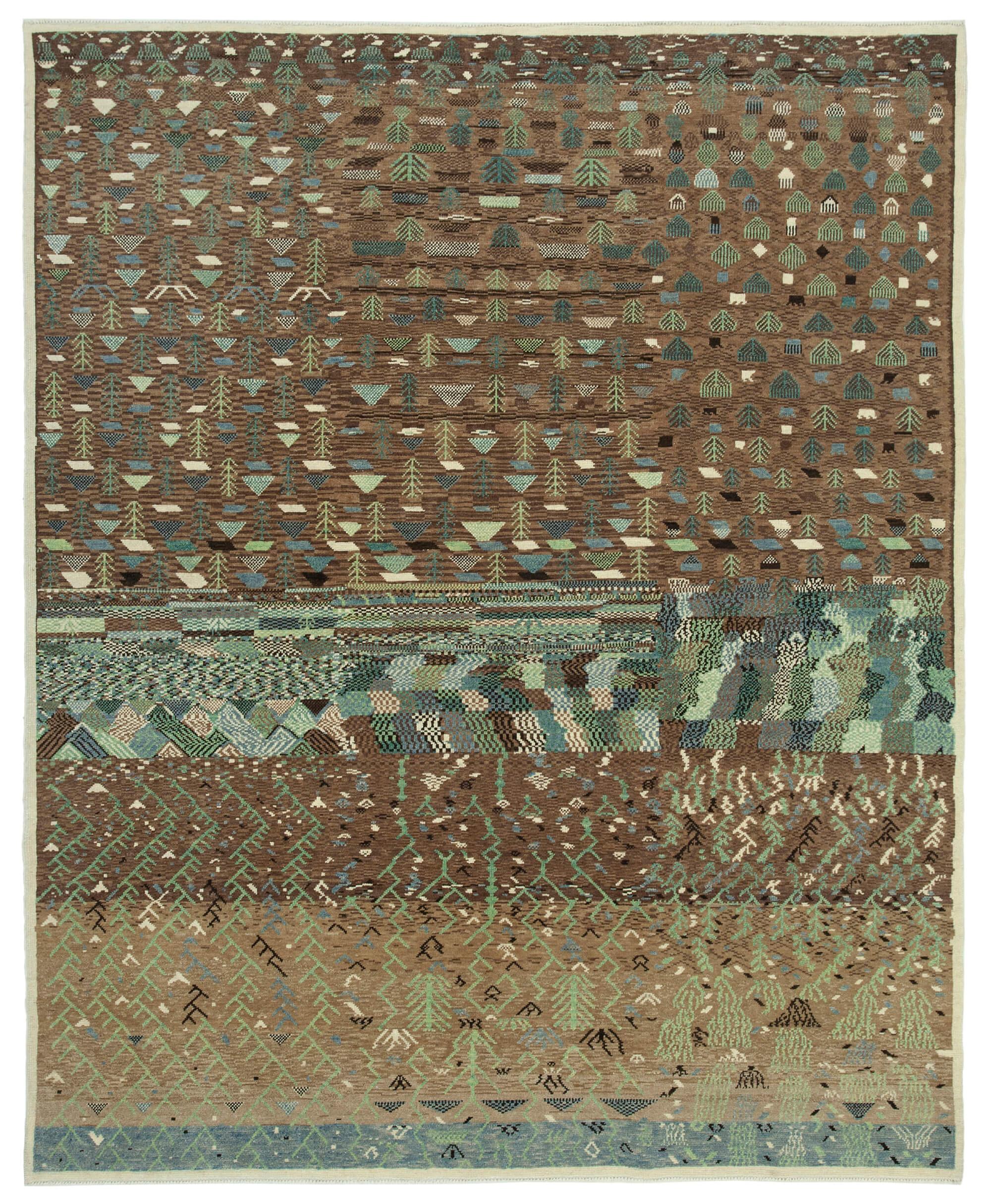 6 x 8 Brown Oushak Rug - 3483