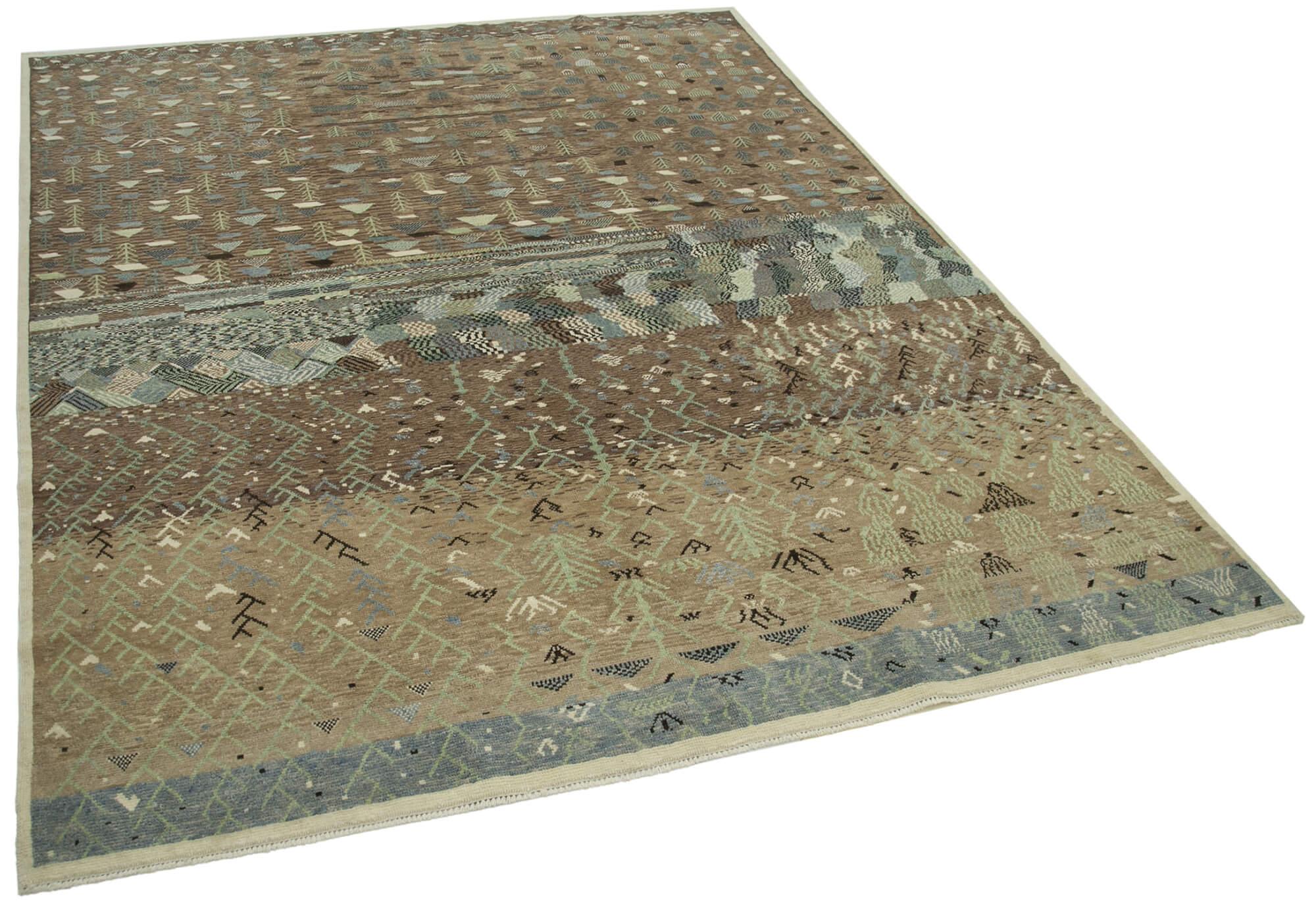 6 x 8 Brown Oushak Rug - 3483