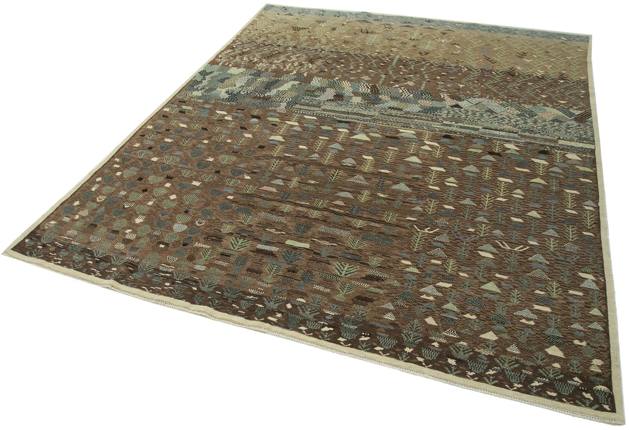 6 x 8 Brown Oushak Rug - 3483