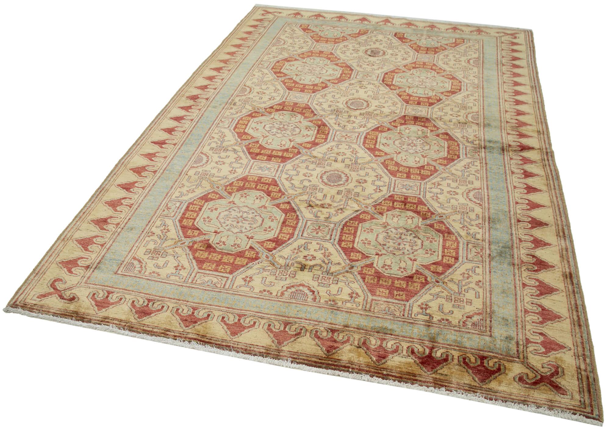 6 x 9 Beige Oushak Rug - 3484