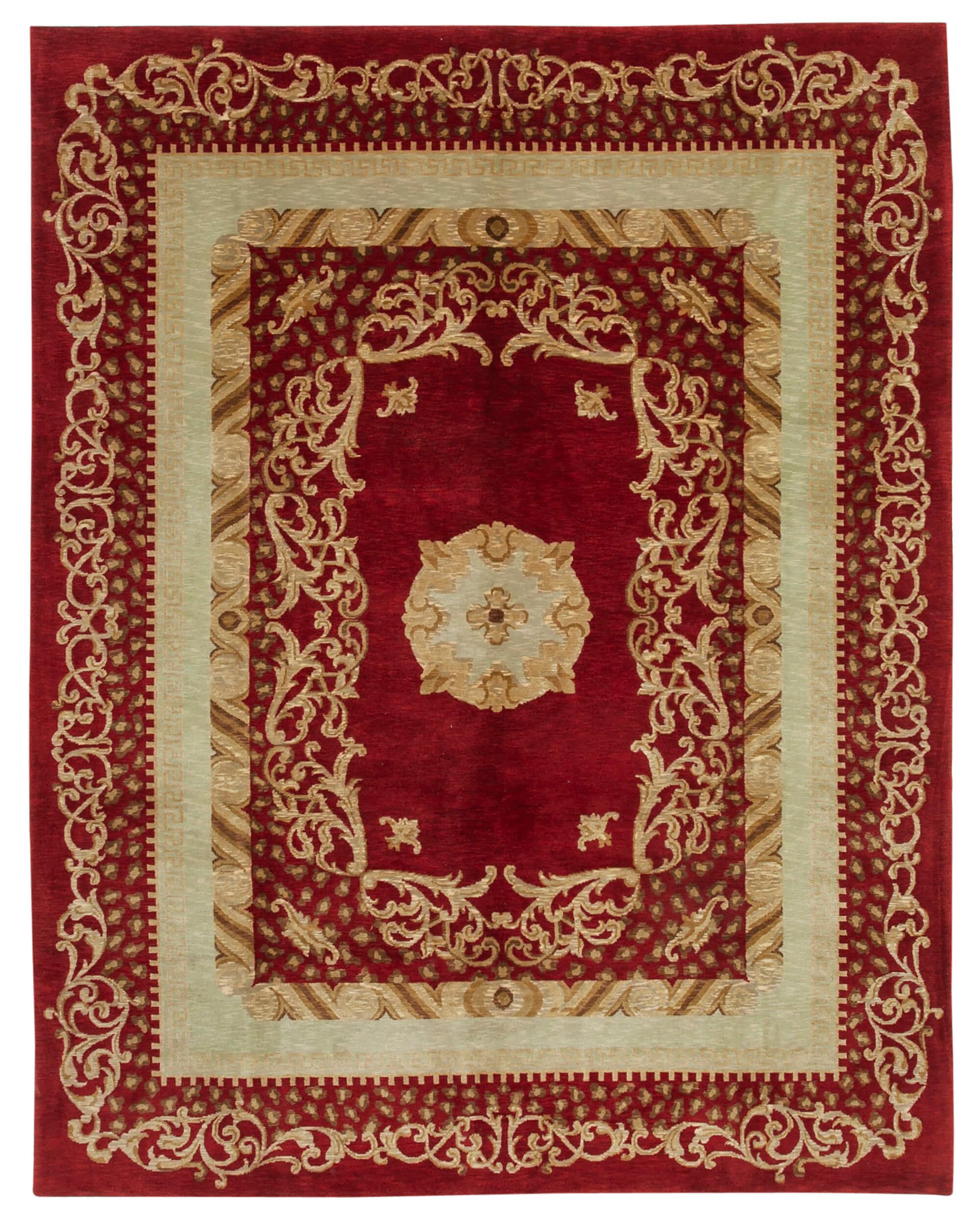 8 x 10 Red Oushak Rug - 3485