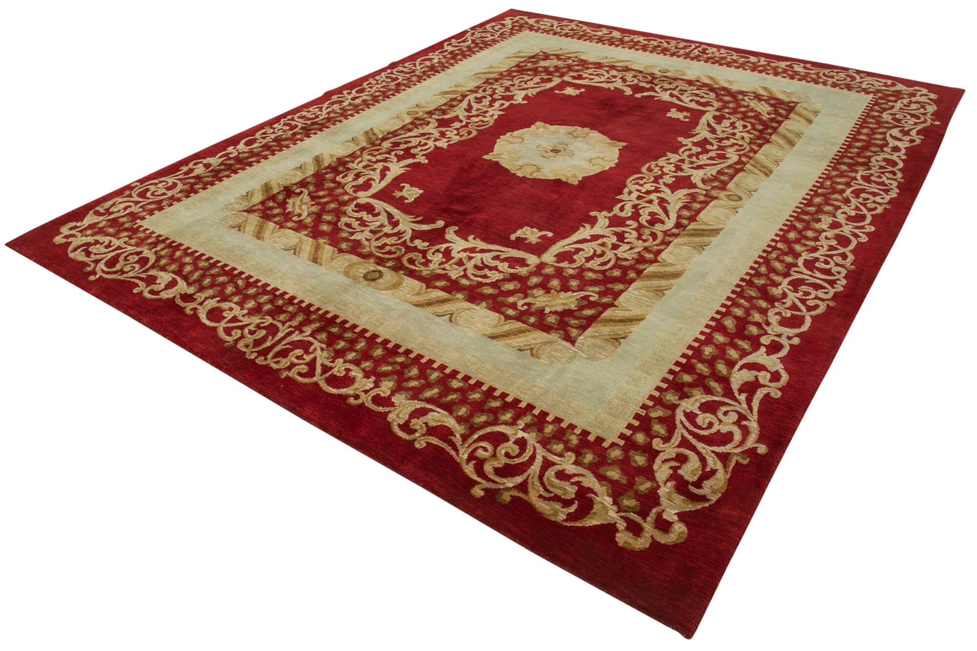 8 x 10 Red Oushak Rug - 3485