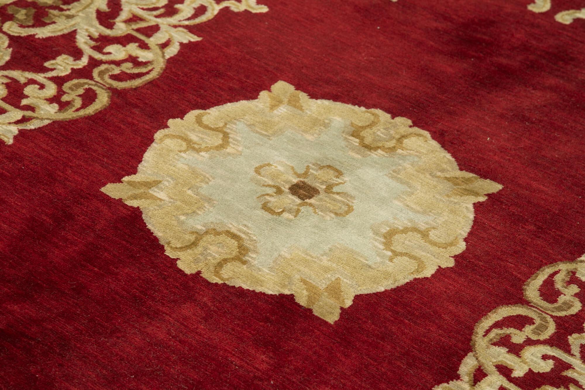 8 x 10 Red Oushak Rug - 3485