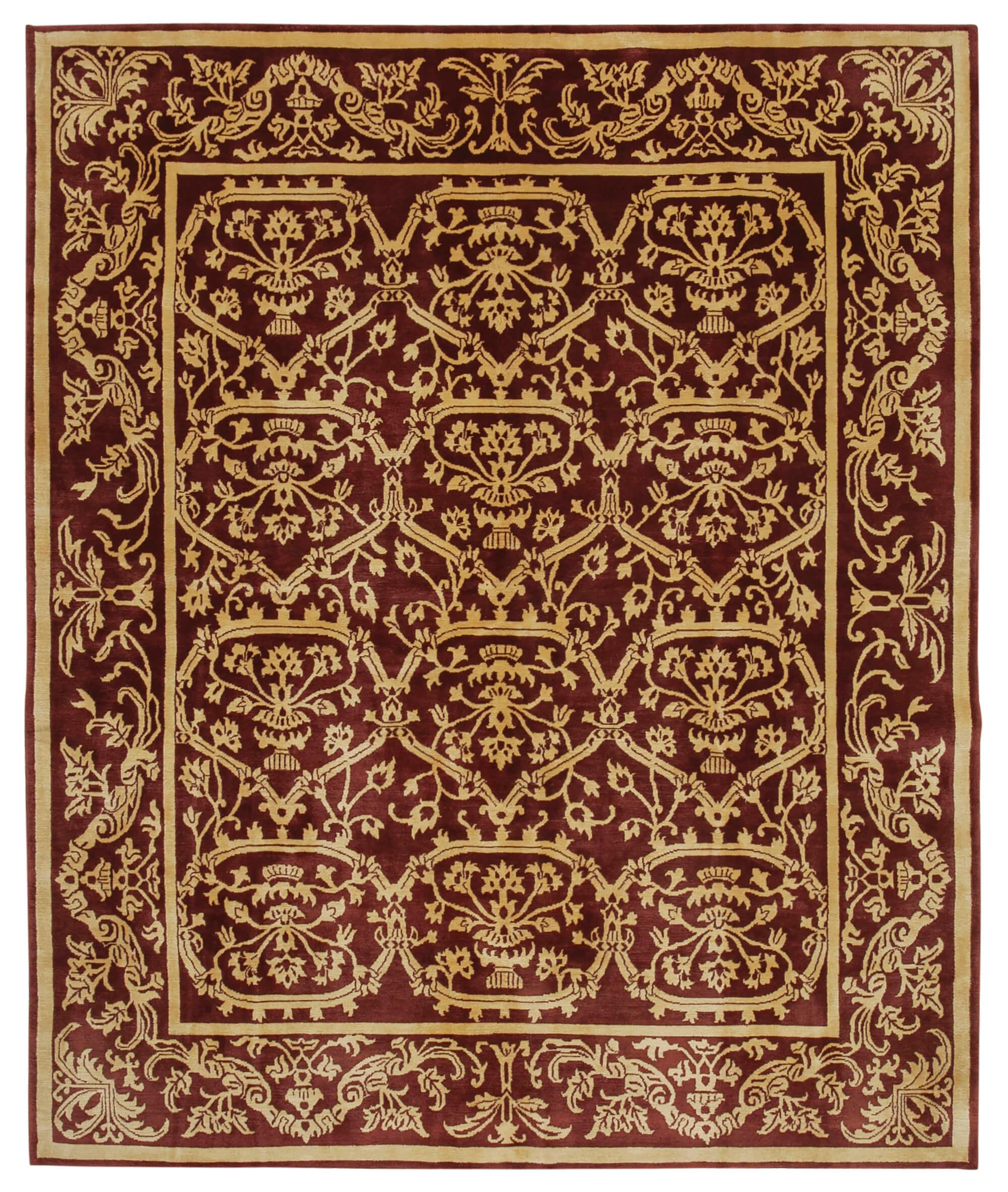 8 x 10 Red Oushak Rug - 3487