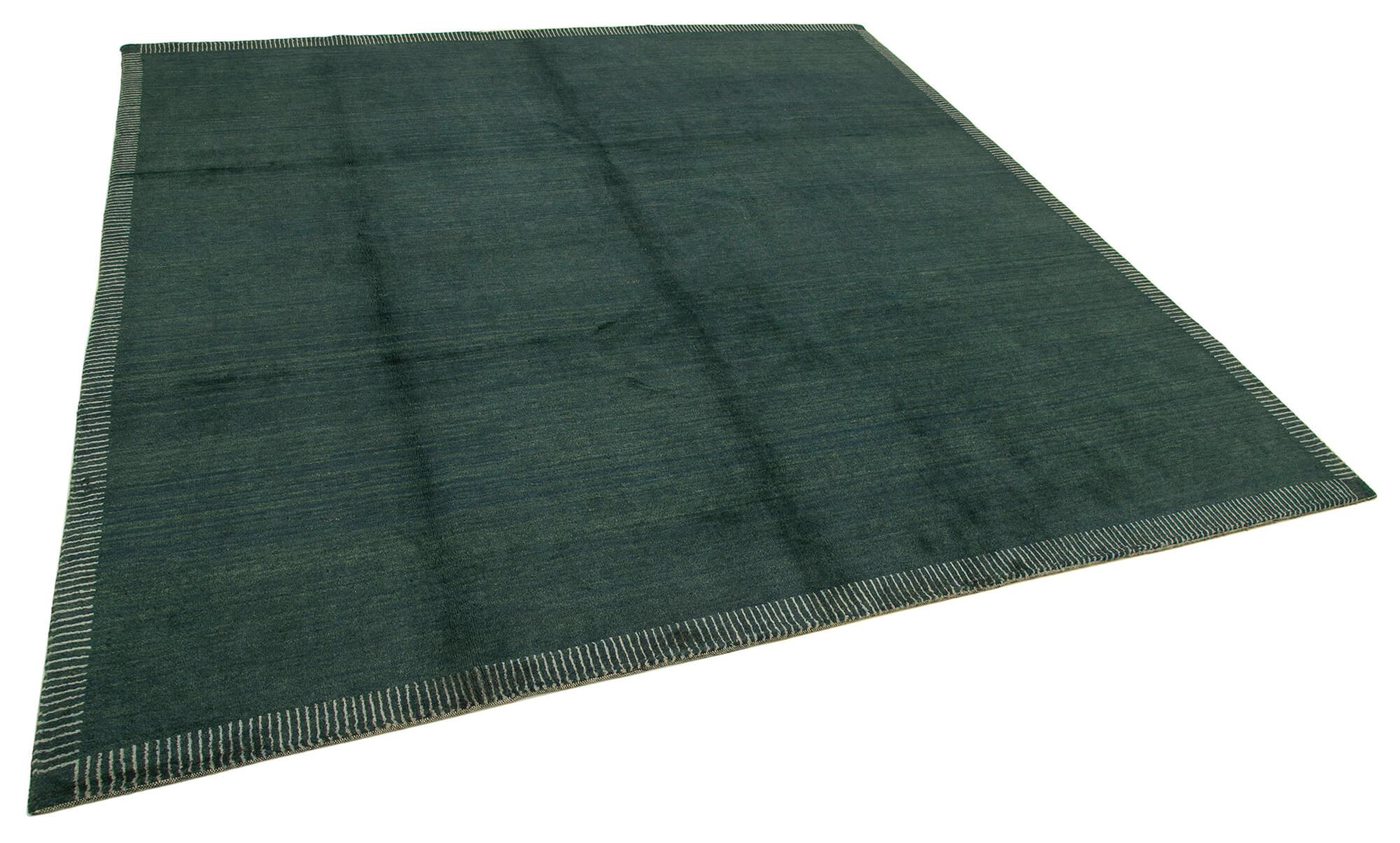 8 x 8 Green Oushak Rug - 3488