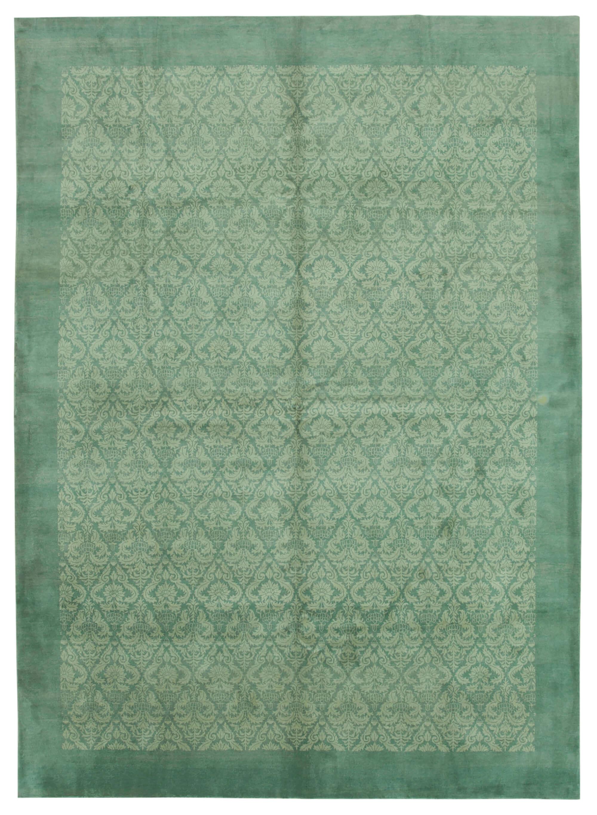 8 x 12 Turquoise Oushak Rug - 3489