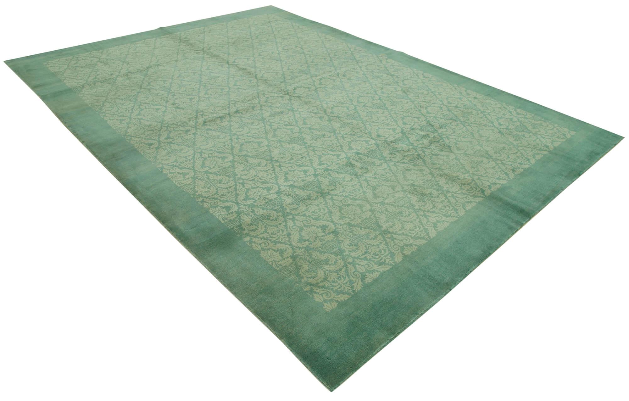 8 x 12 Turquoise Oushak Rug - 3489