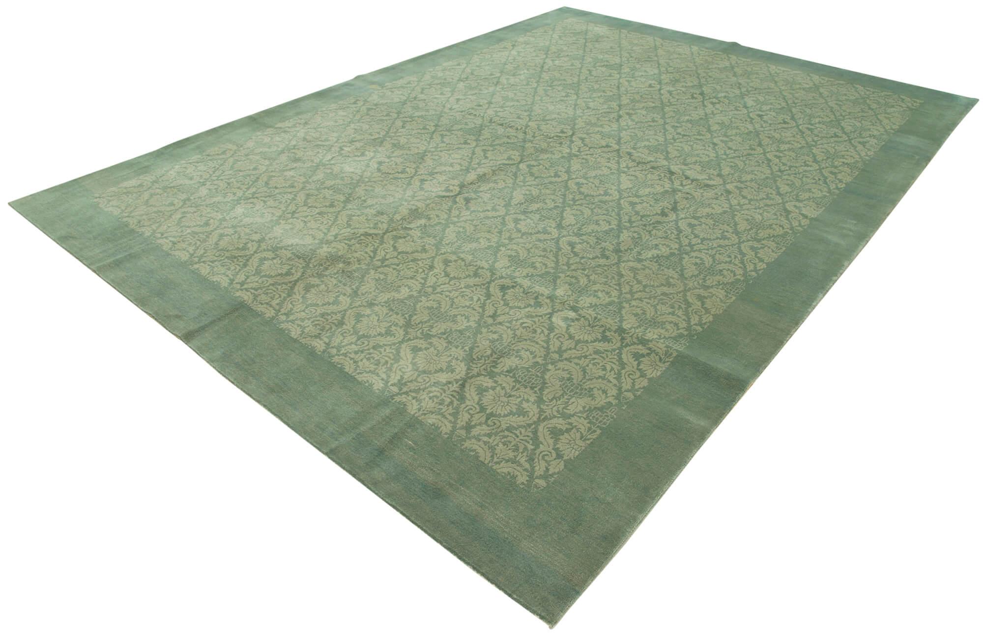 8 x 12 Turquoise Oushak Rug - 3489