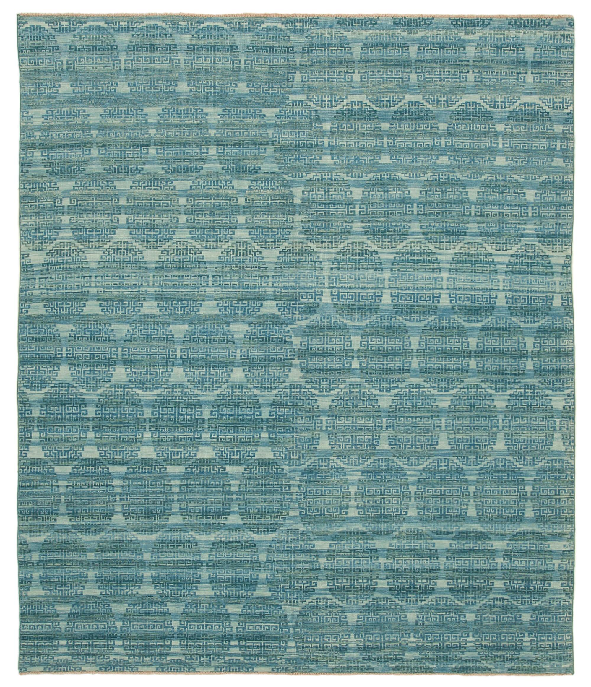 8 x 10 Blue Oushak Rug - 3493