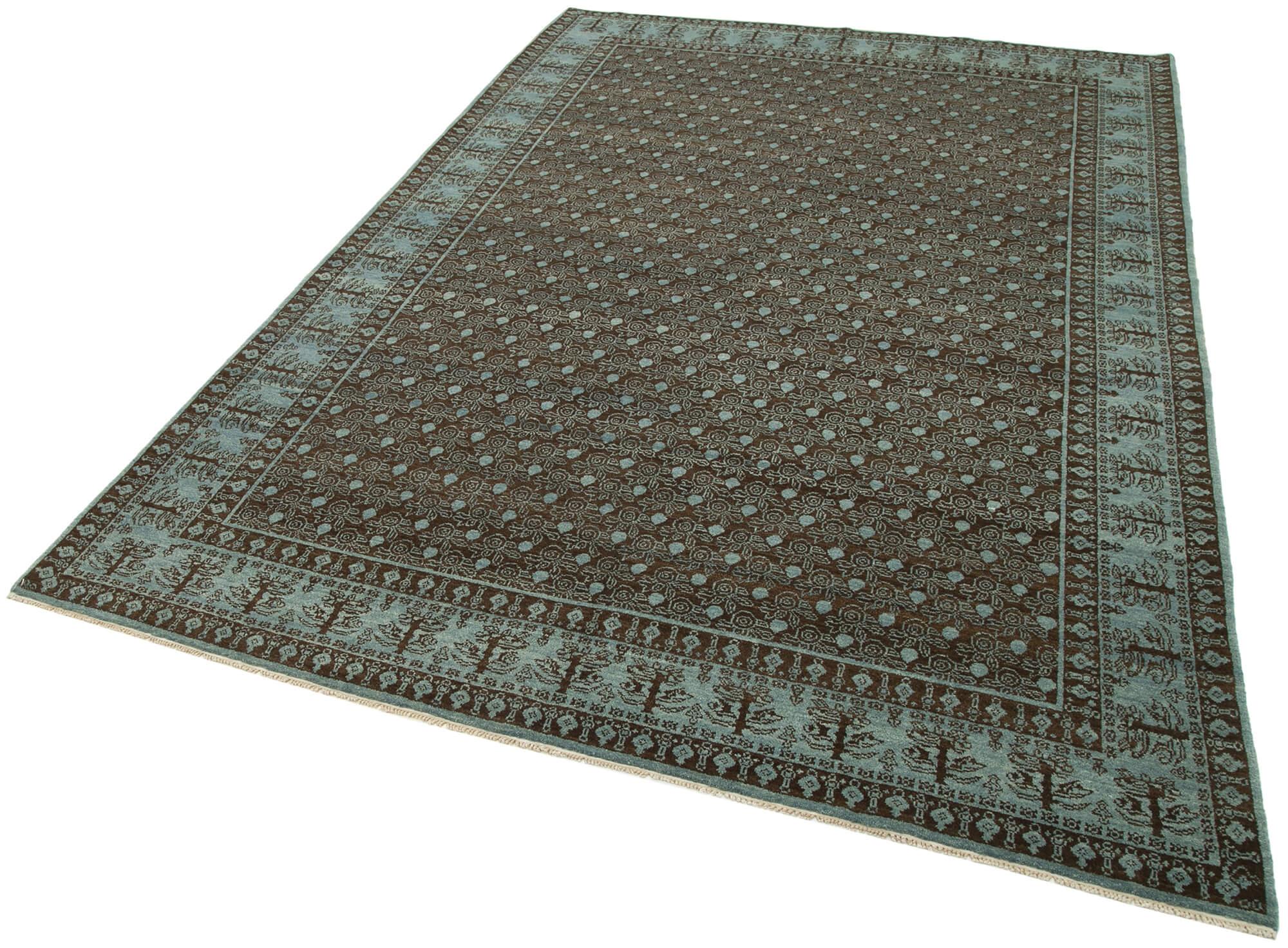 6 x 9 Turquoise Oushak Rug - 3494