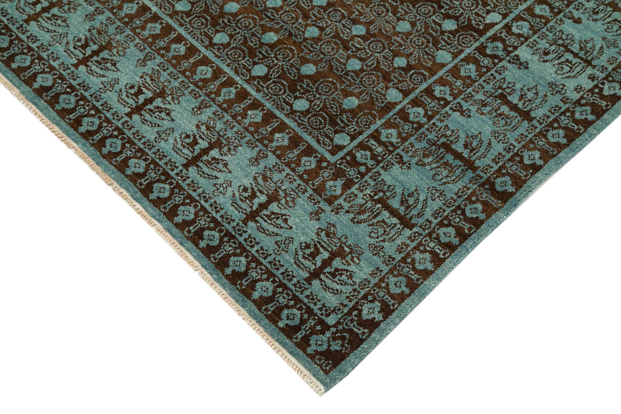 6 x 9 Turquoise Oushak Rug - 3494