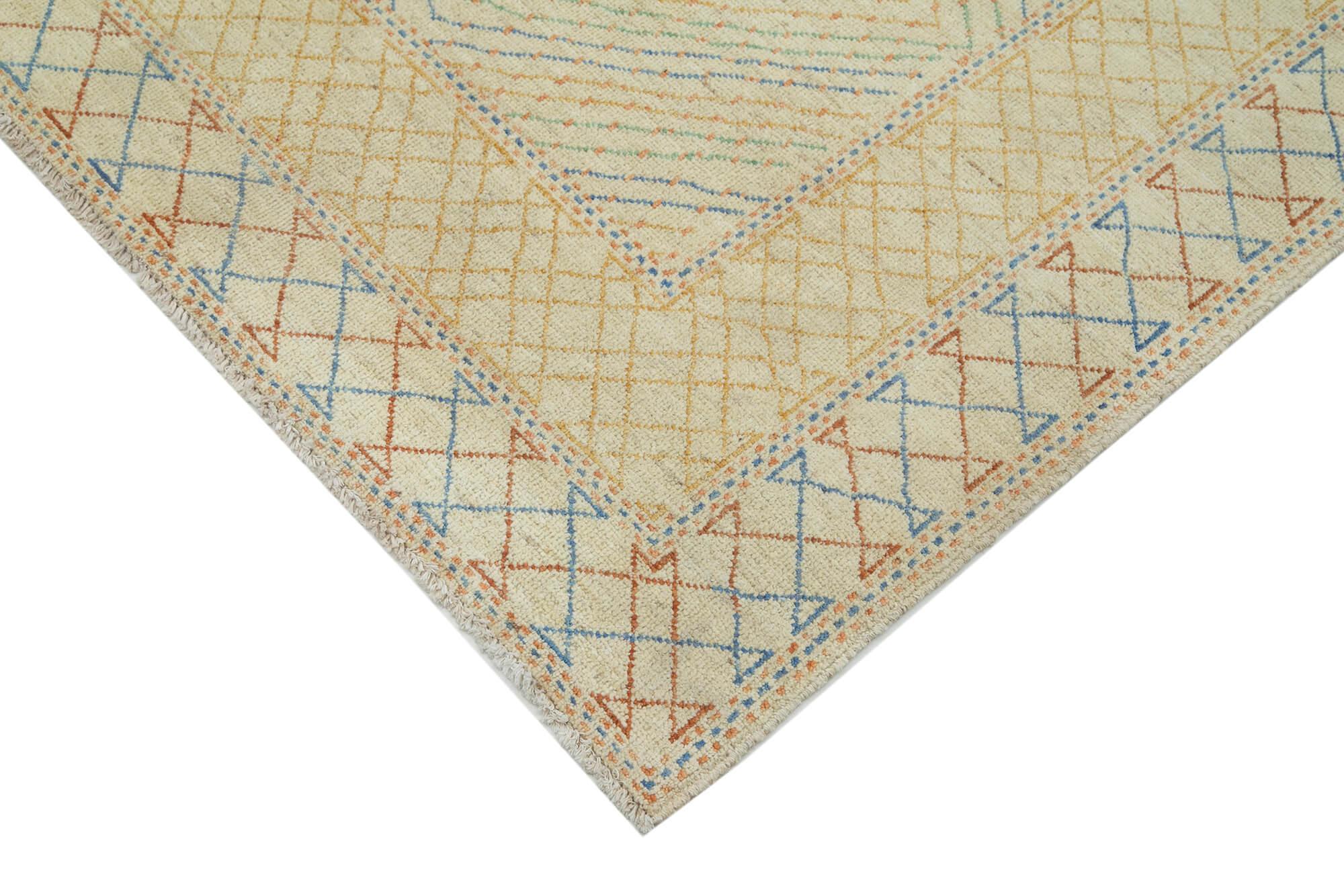 6 x 9 Beige Oushak Rug - 3498