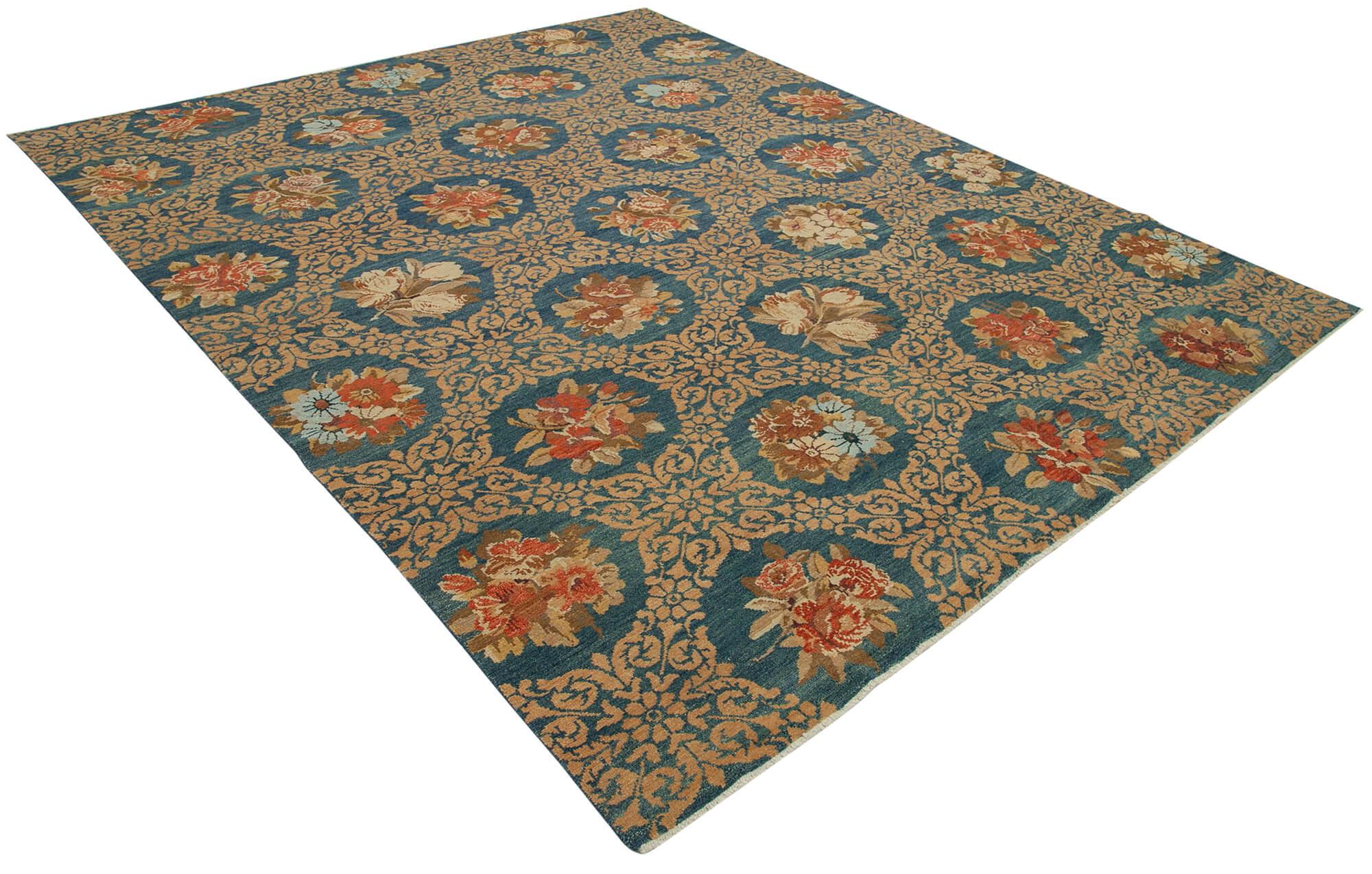 8 x 10 Blue Oushak Rug - 3501