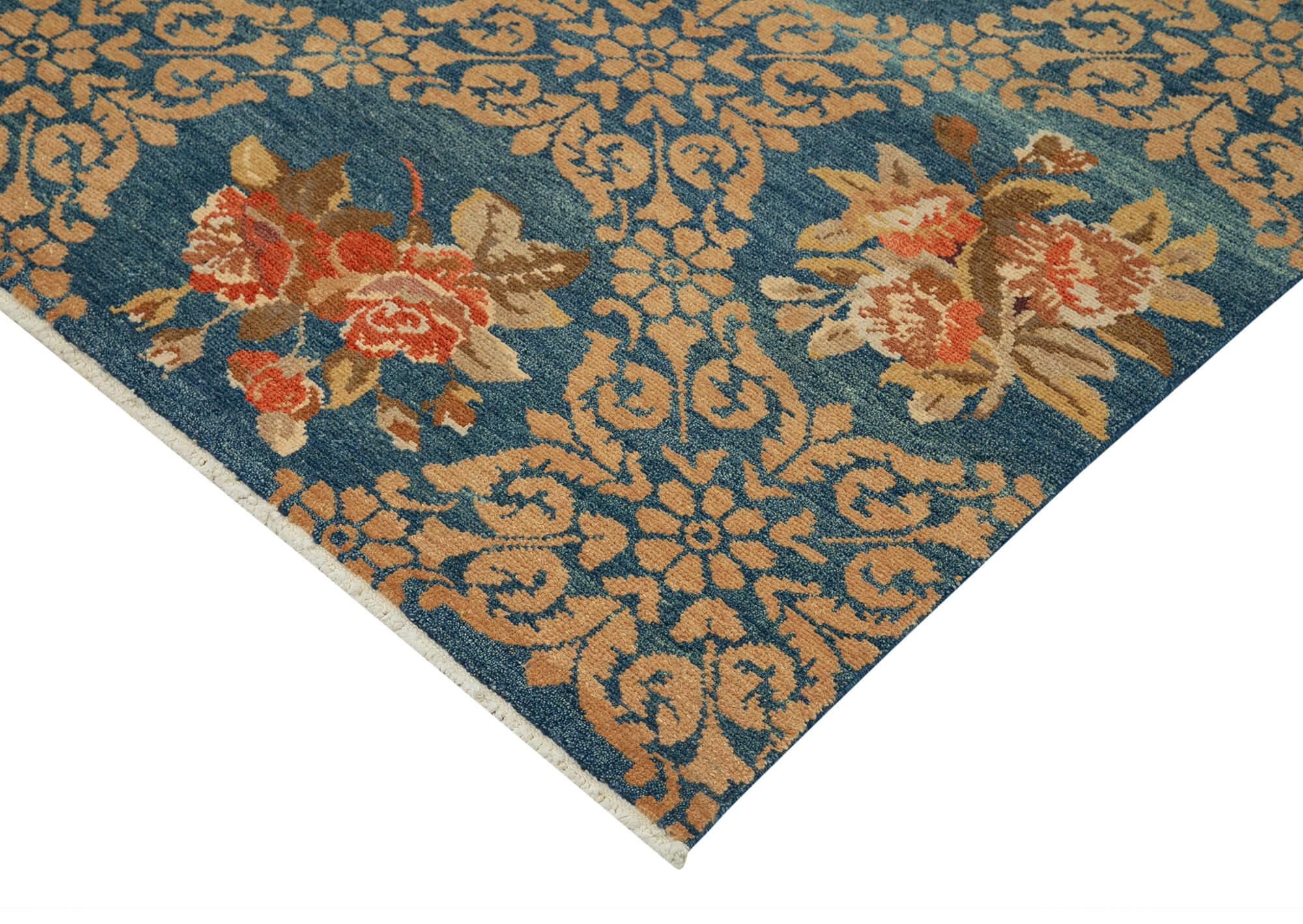 8 x 10 Blue Oushak Rug - 3501