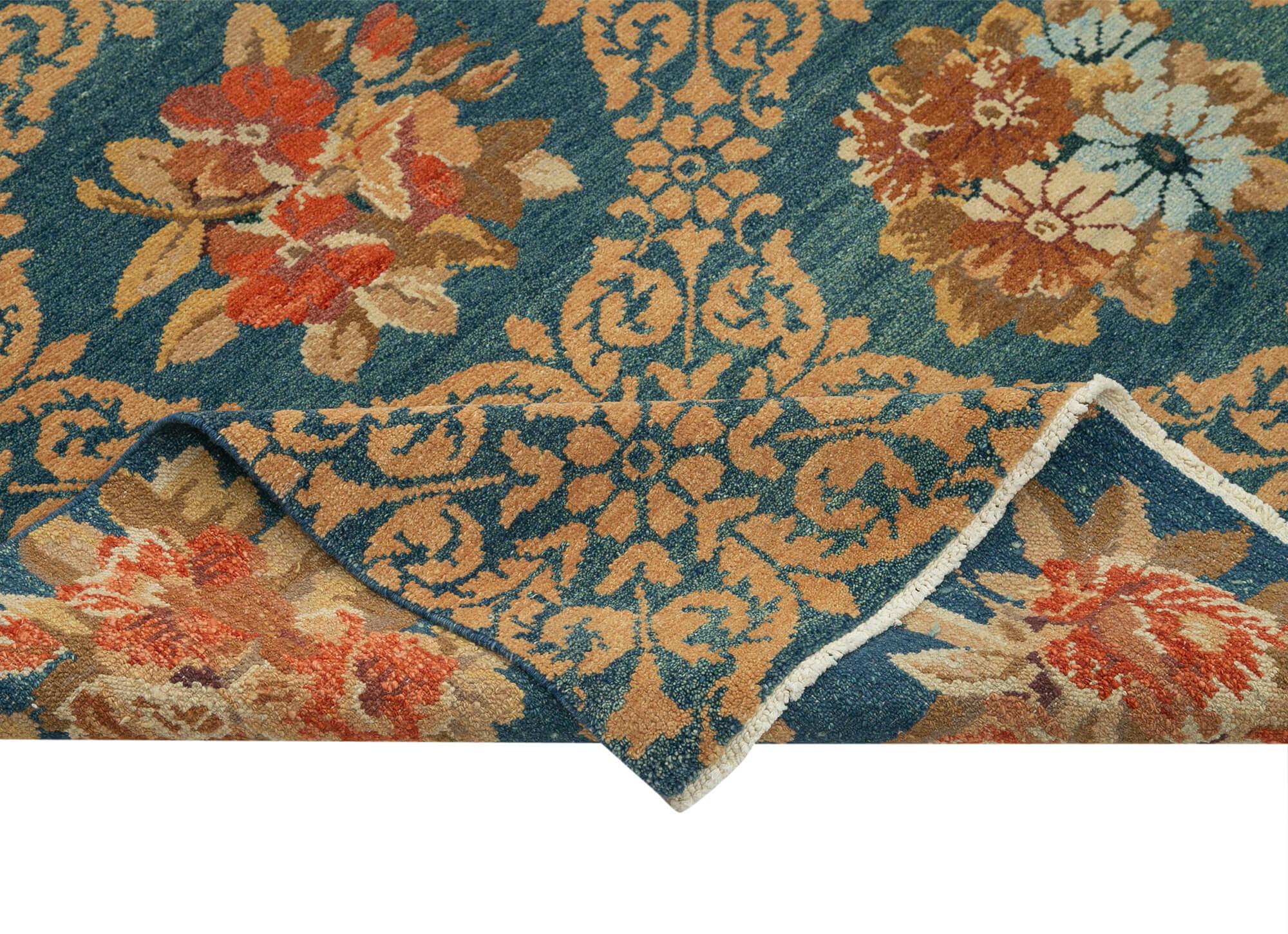 8 x 10 Blue Oushak Rug - 3501