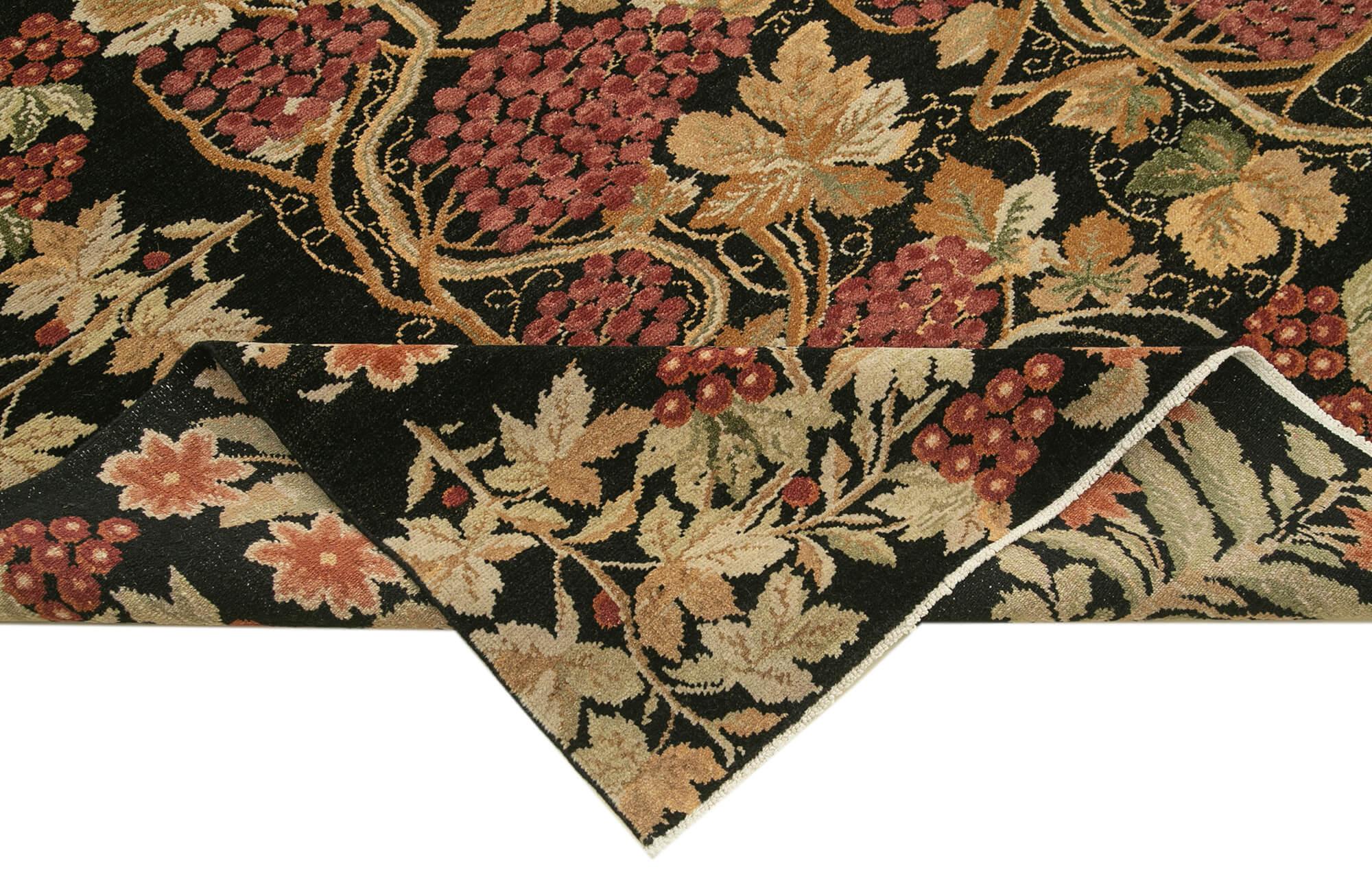 9 x 11 Black Oushak Rug - 3502