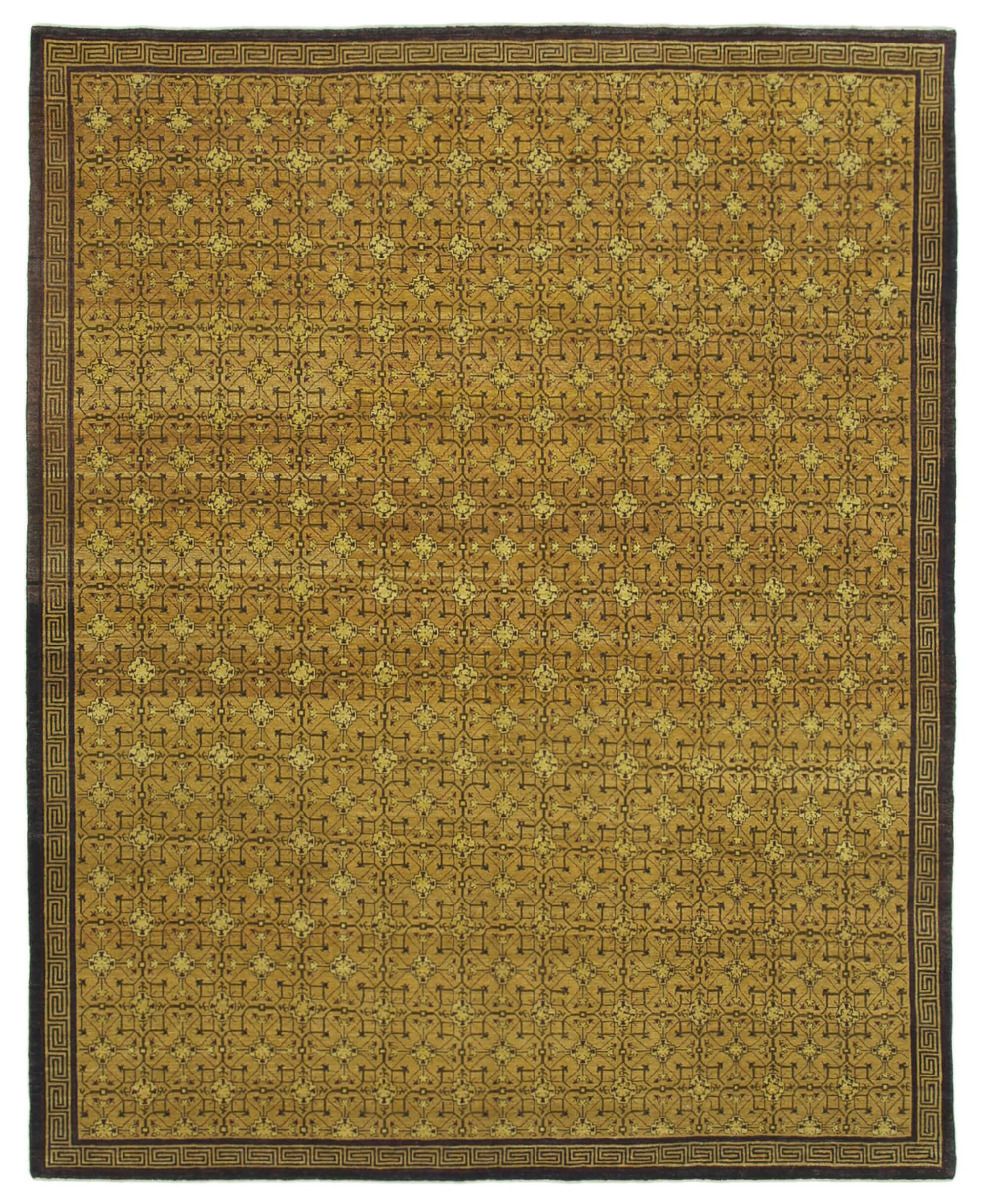 8 x 10 Yellow Oushak Rug - 3505