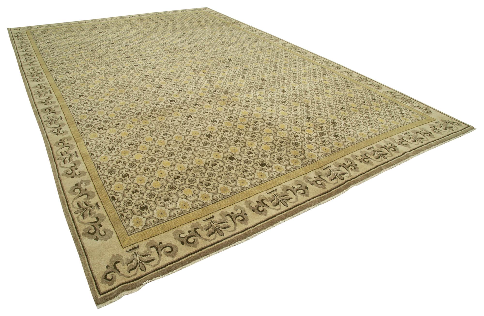 10 x 15 Beige Oushak Rug - 3508