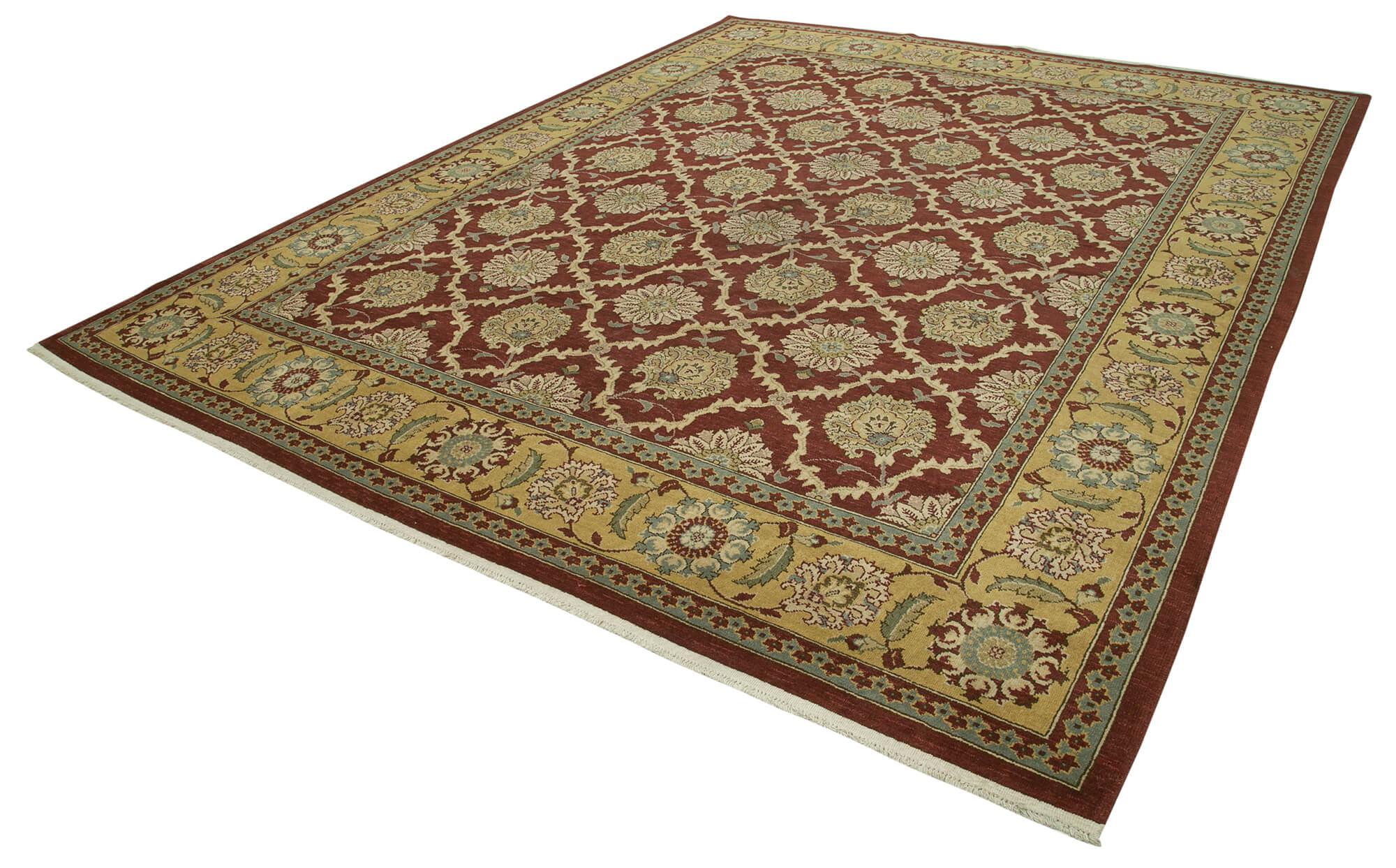 10 x 13 Red Oushak Rug - 3510