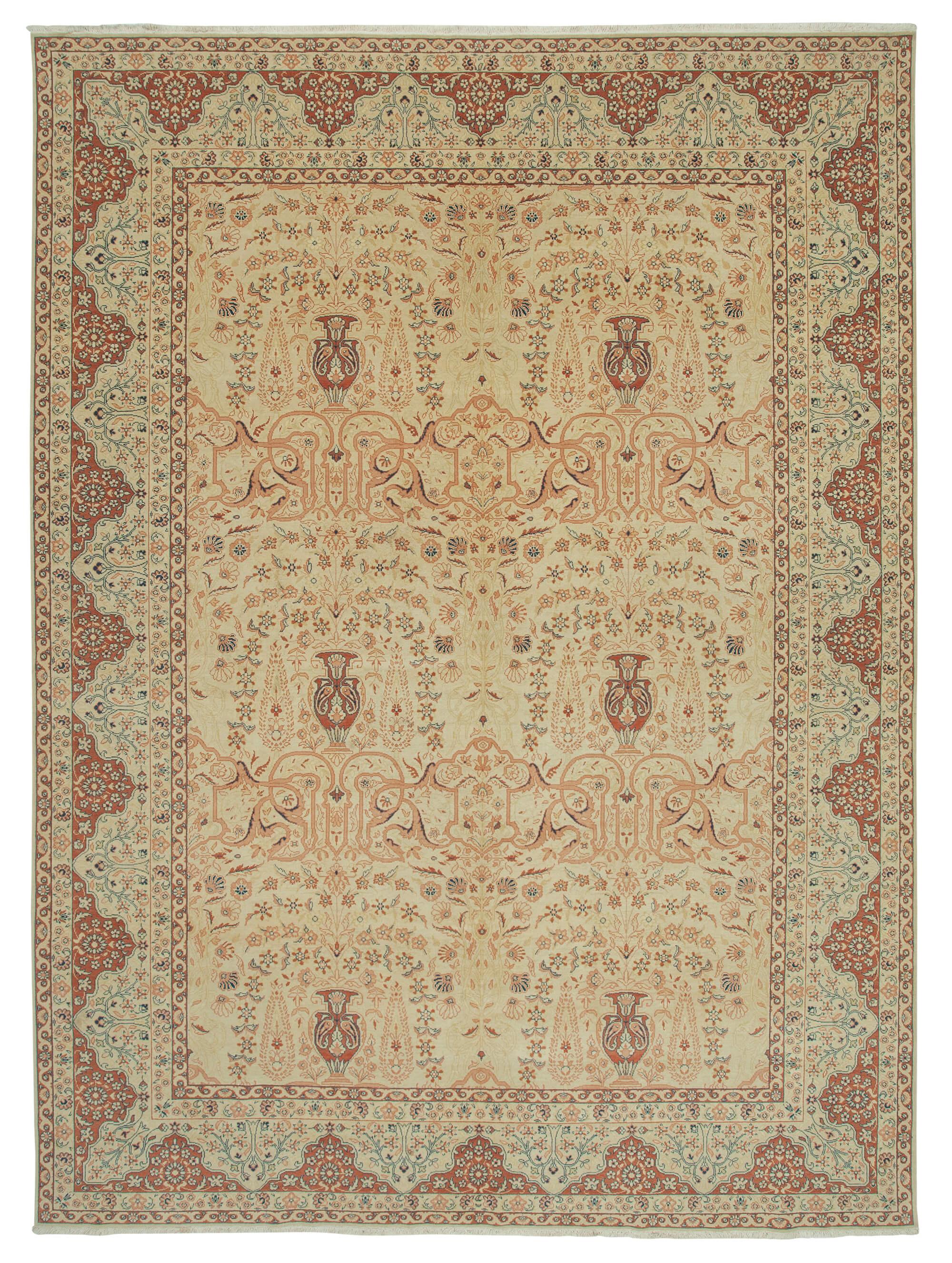 10 x 14 Beige Oushak Rug - 3511