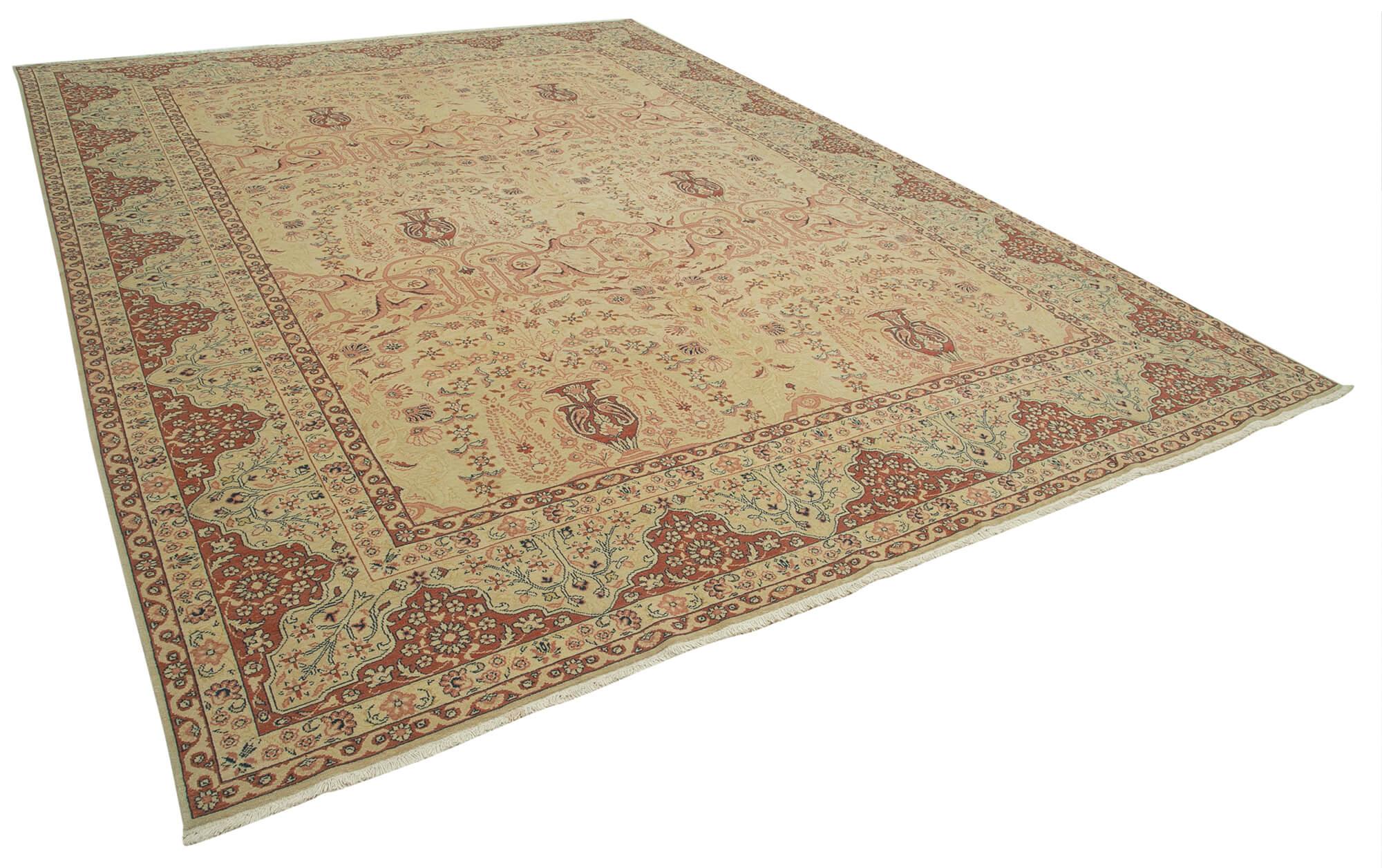 10 x 14 Beige Oushak Rug - 3511