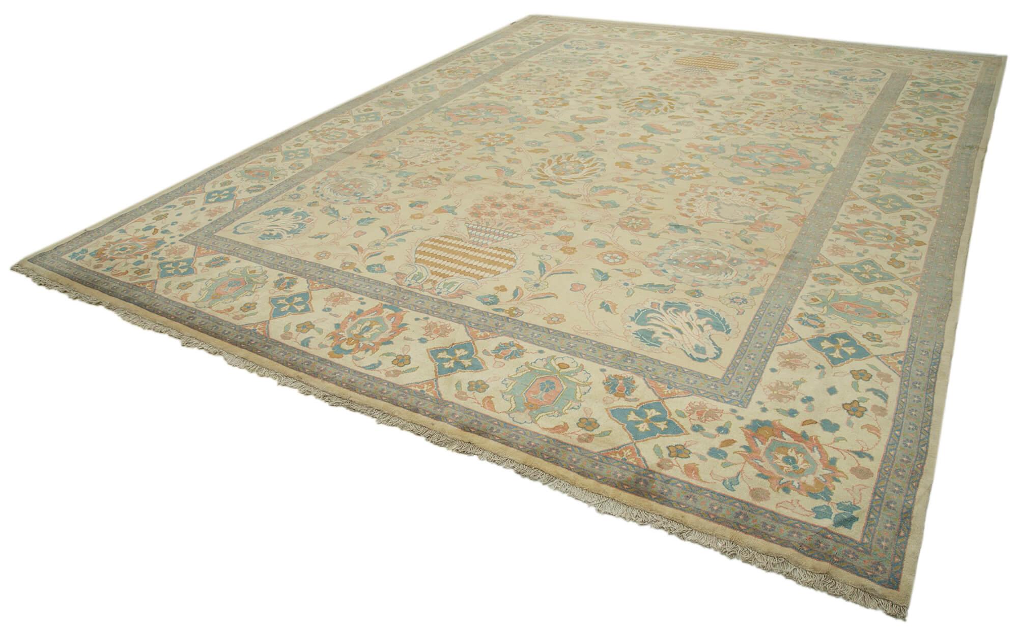 11 x 14 Beige Oushak Rug - 3514