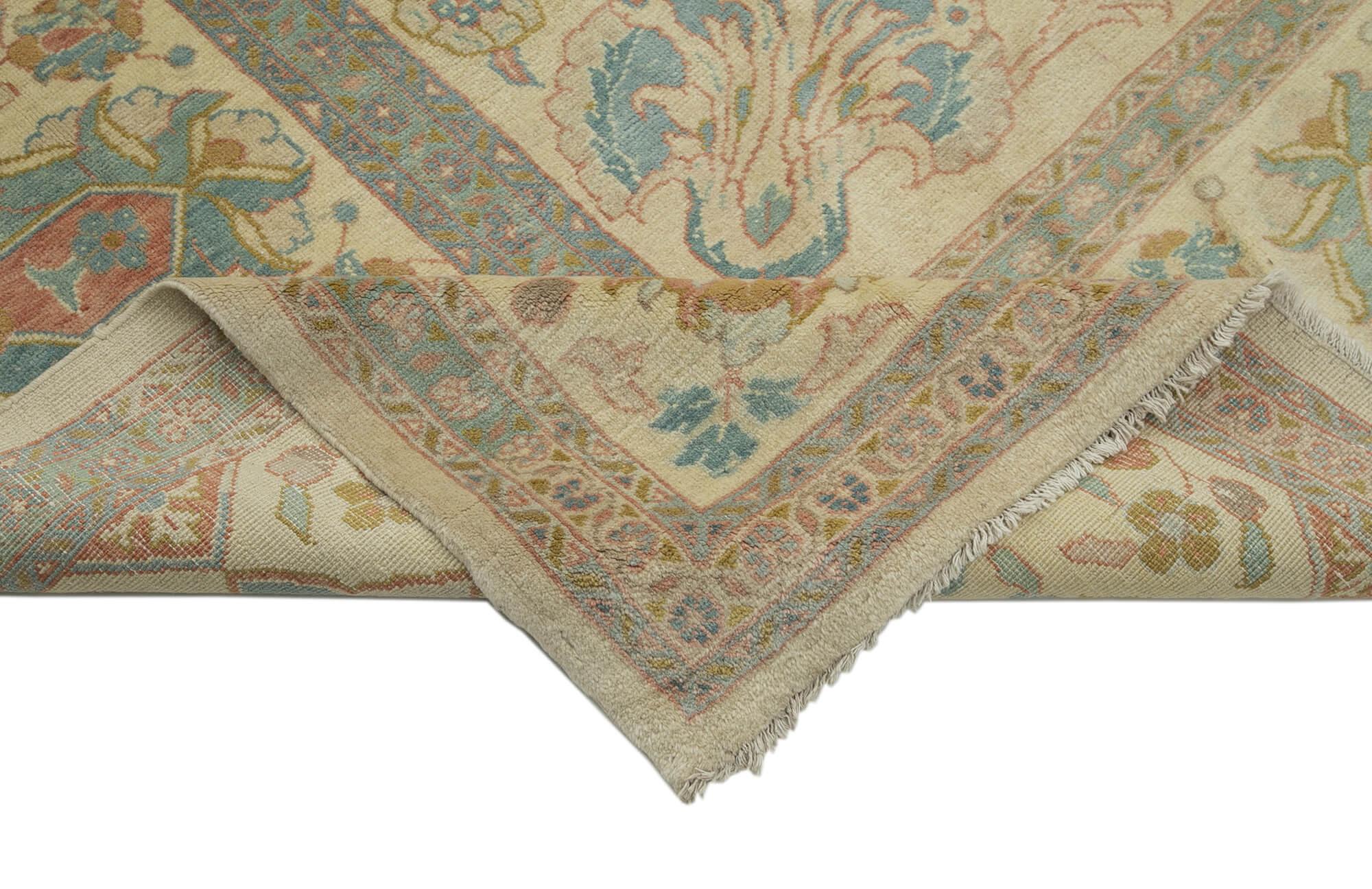 11 x 14 Beige Oushak Rug - 3514