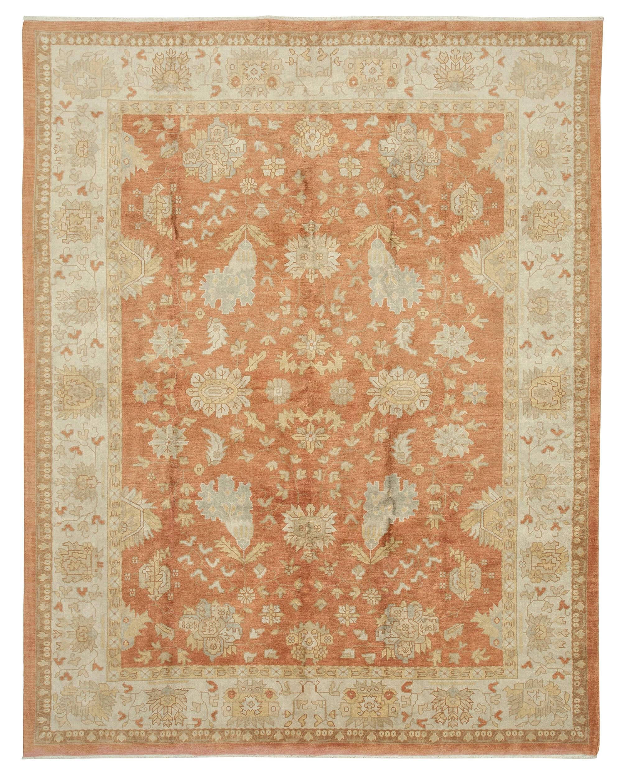 9 x 12 Red Oushak Rug - 3517