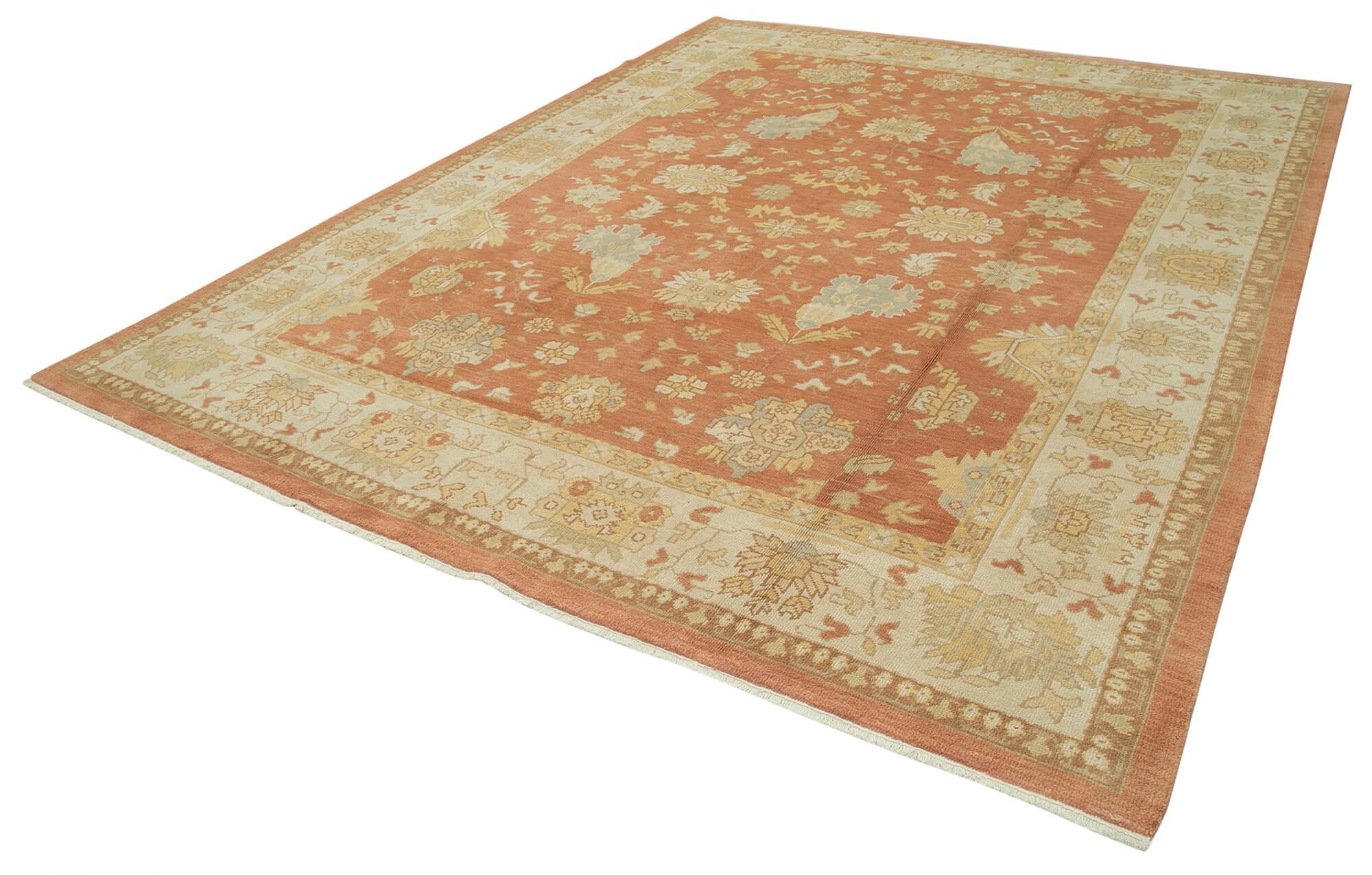 9 x 12 Red Oushak Rug - 3517