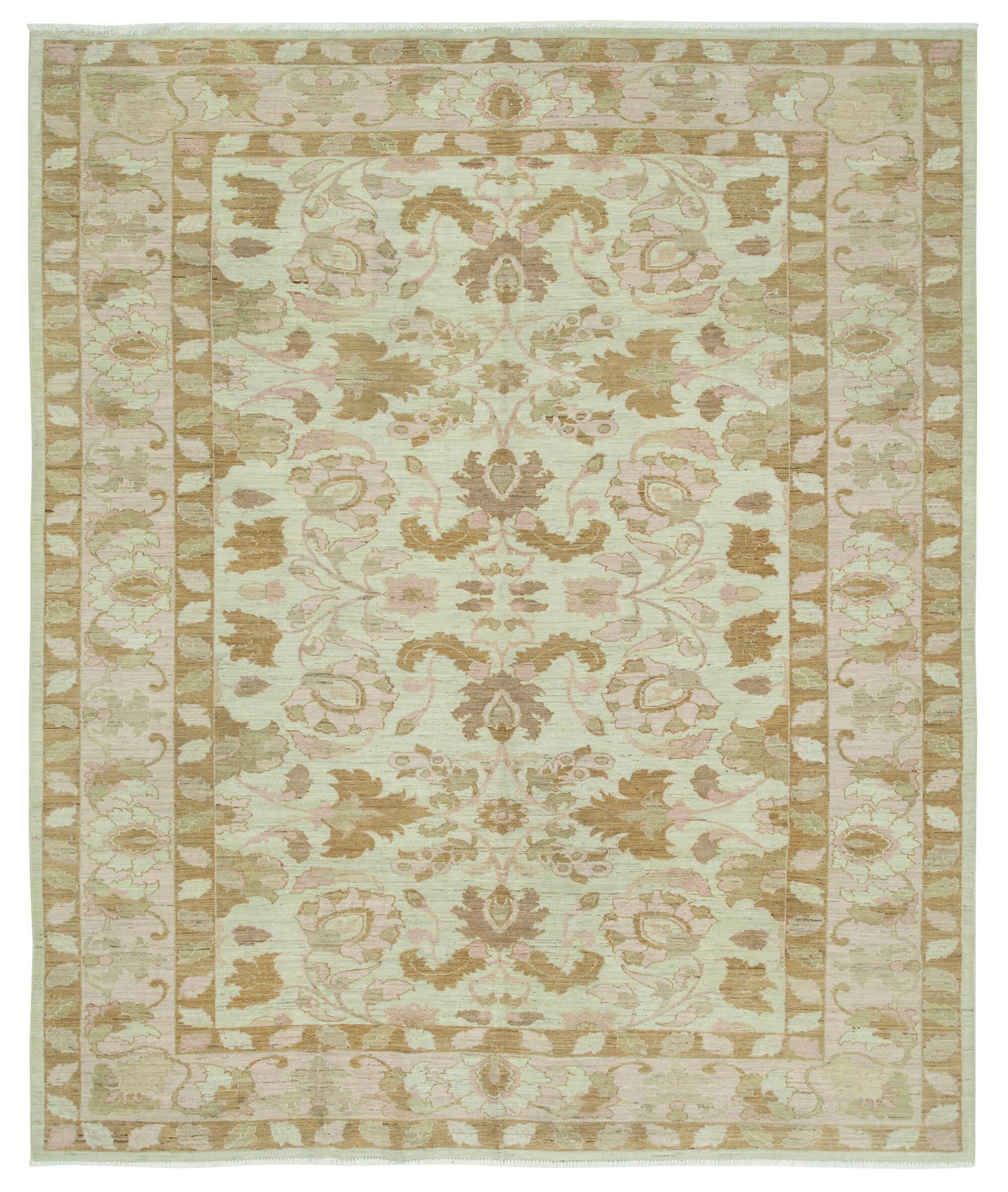 8 x 10 Beige Oushak Rug - 3522