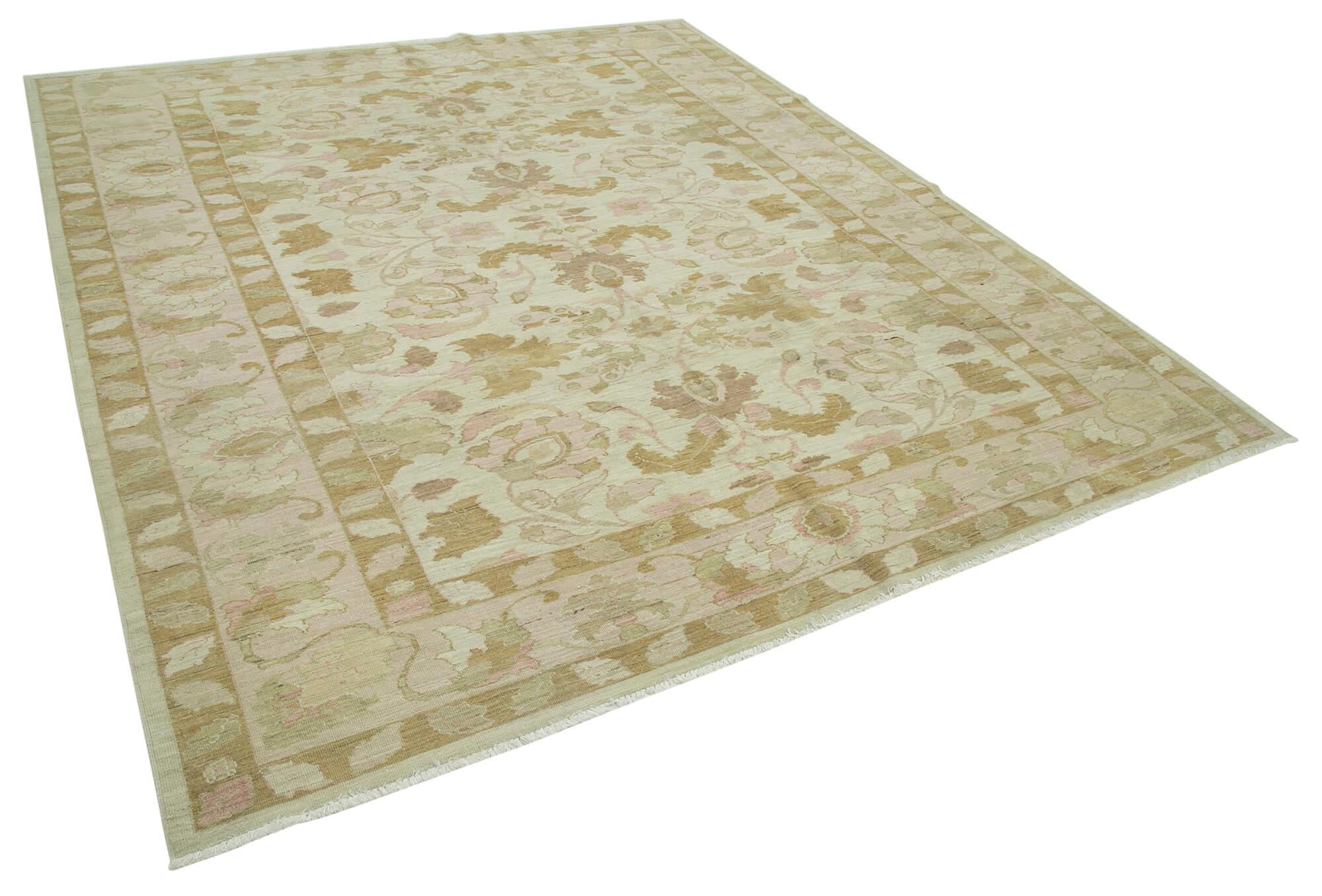 8 x 10 Beige Oushak Rug - 3522