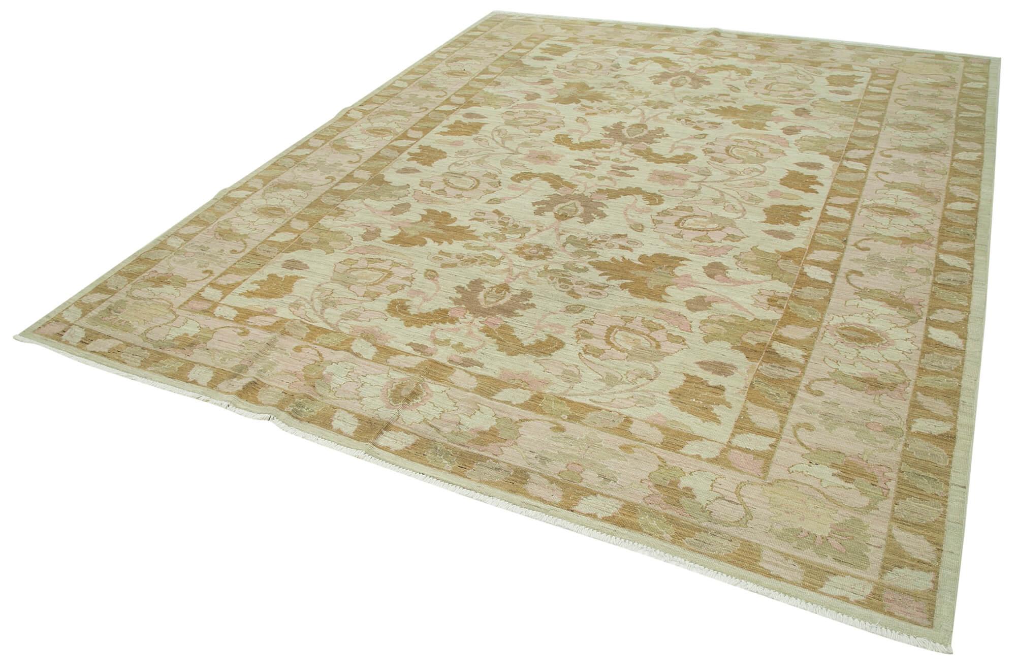 8 x 10 Beige Oushak Rug - 3522