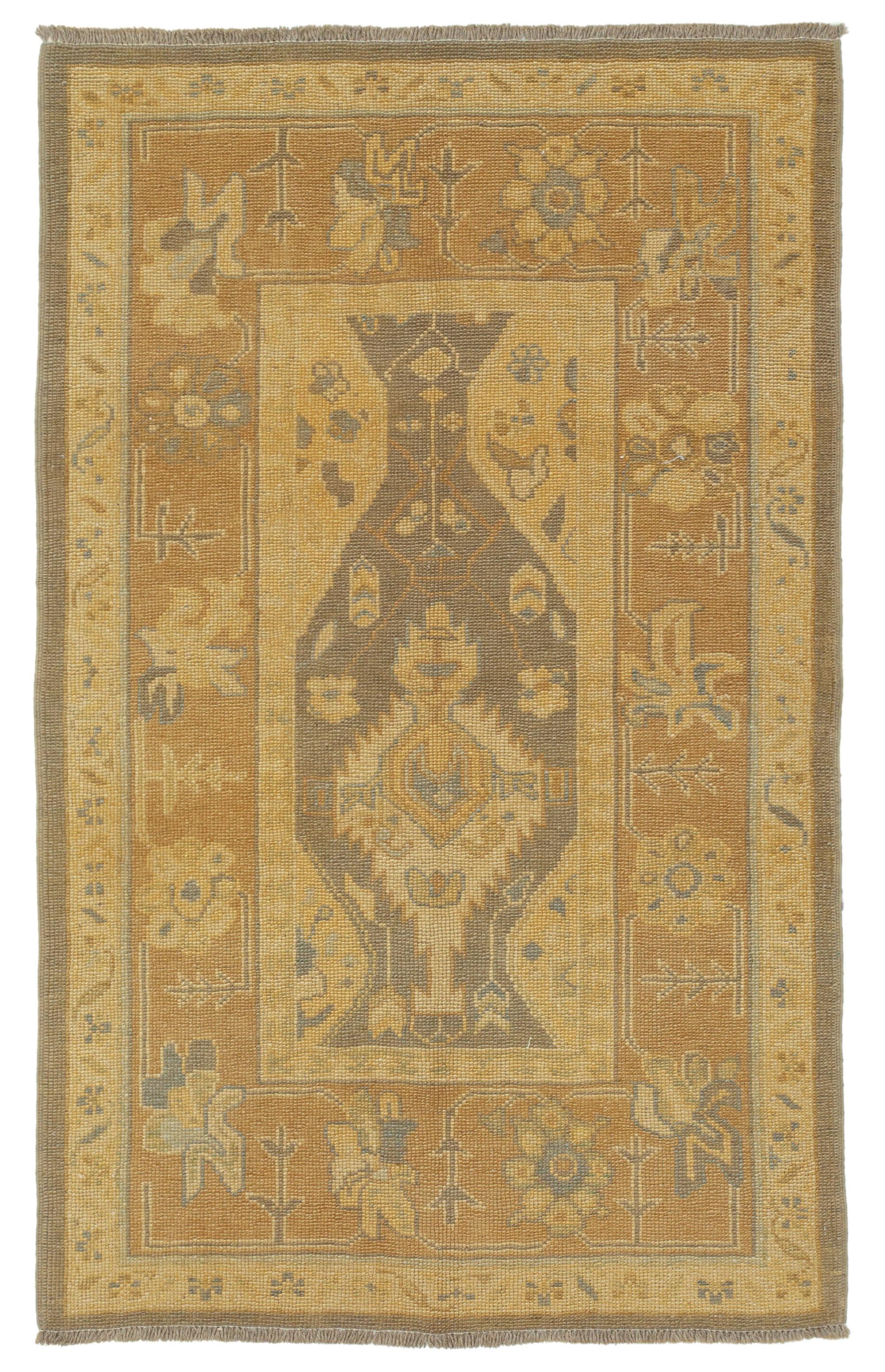 4 x 6 Orange Oushak Rug - 3525