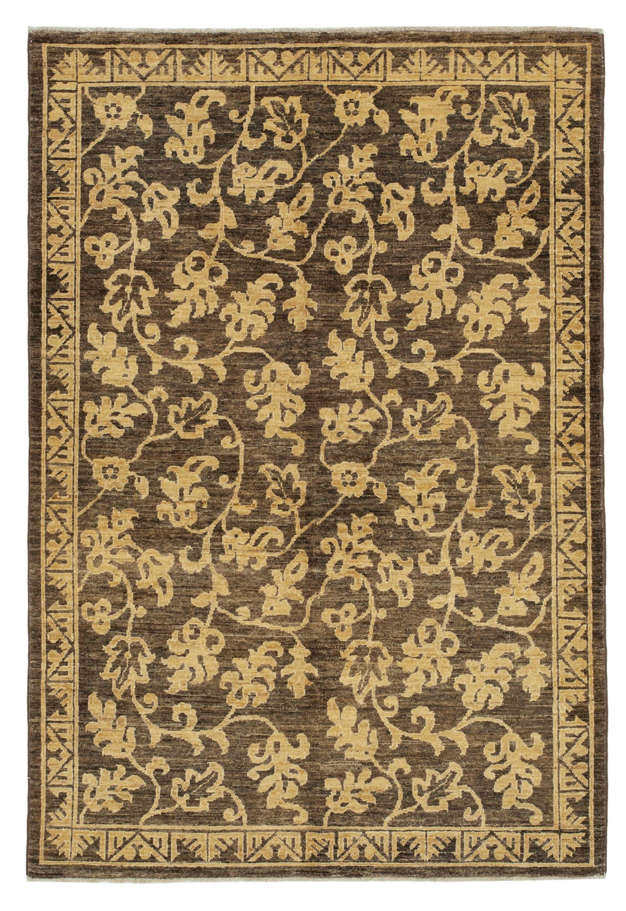 4 x 6 Brown Oushak Rug - 3527