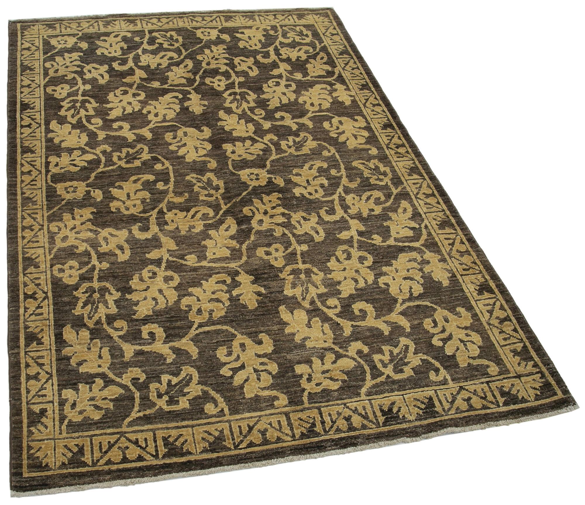 4 x 6 Brown Oushak Rug - 3527