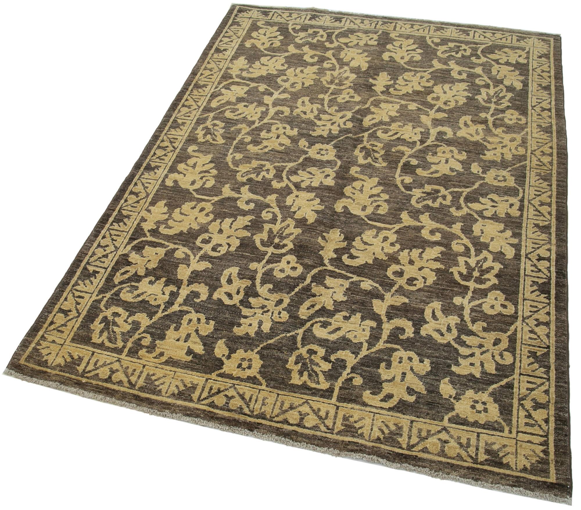 4 x 6 Brown Oushak Rug - 3527