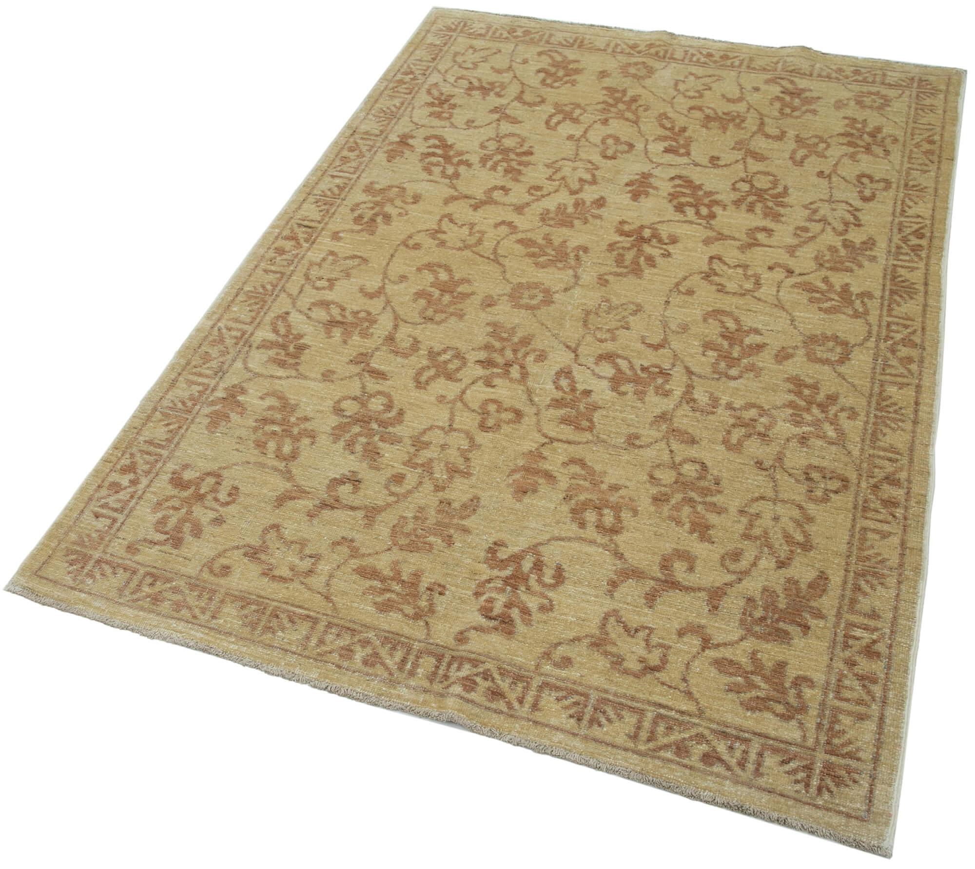 4 x 6 Yellow Oushak Rug - 3528