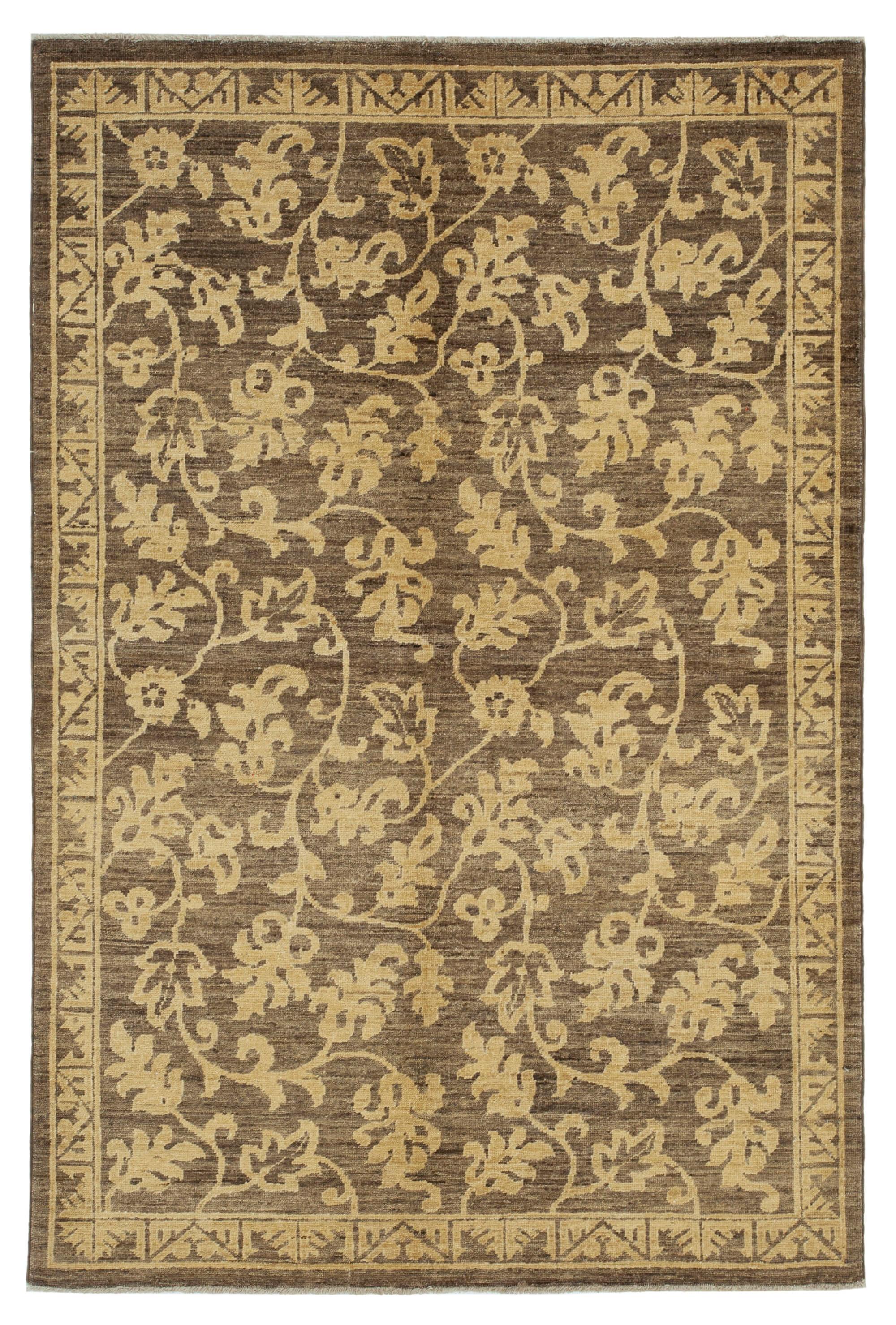 4 x 6 Brown Oushak Rug - 3529