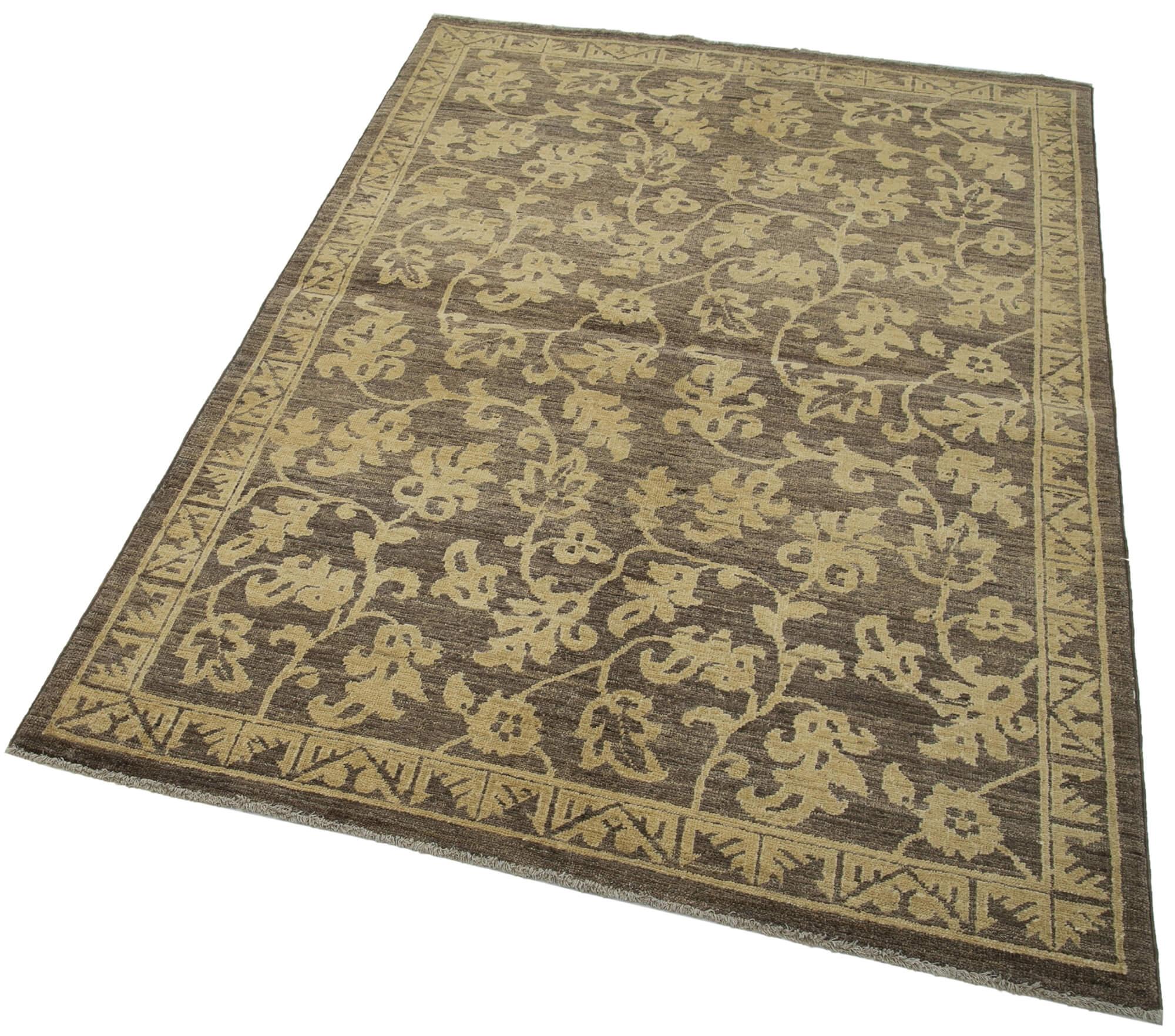 4 x 6 Brown Oushak Rug - 3529