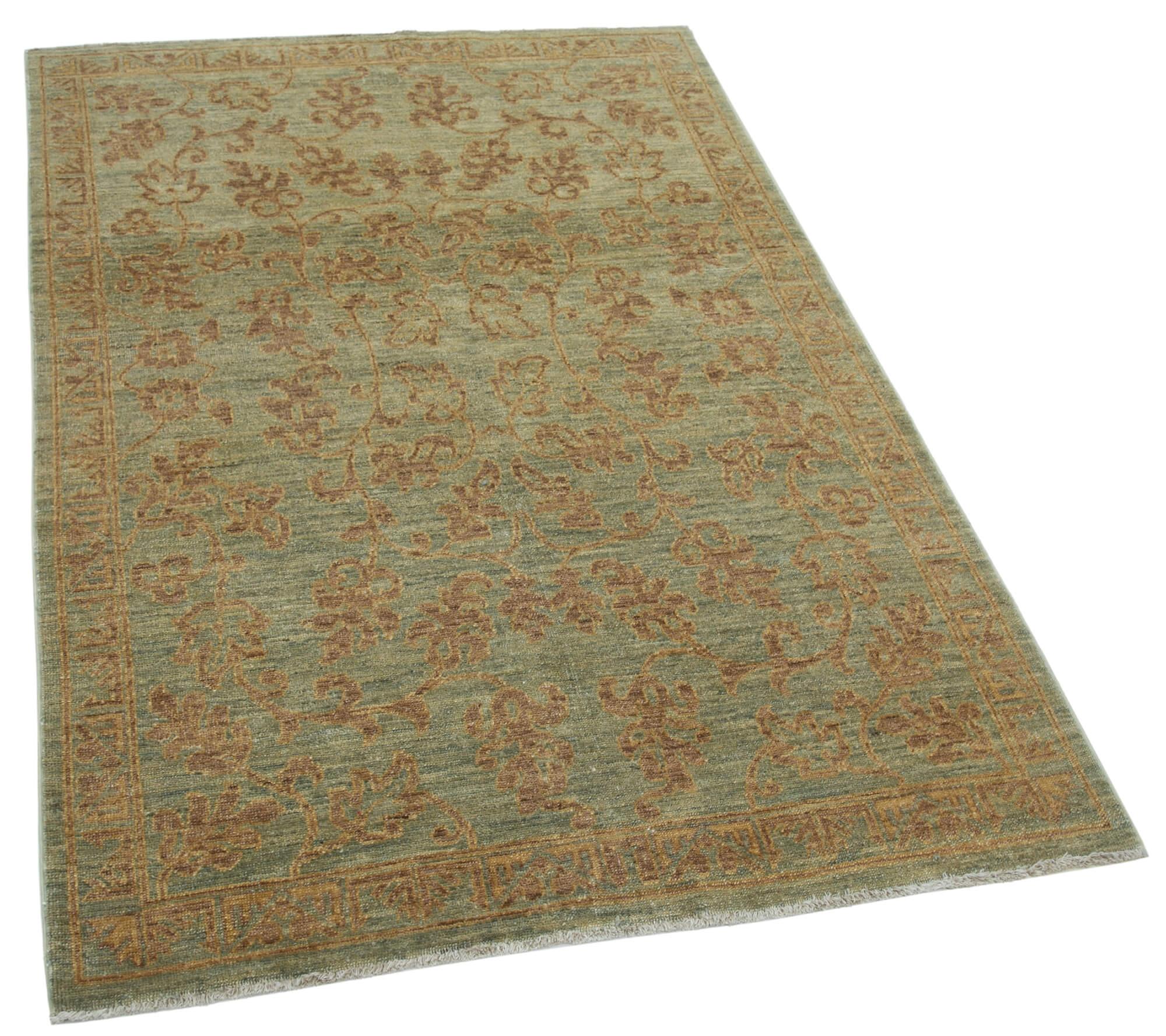 4 x 6 Green Oushak Rug - 3530