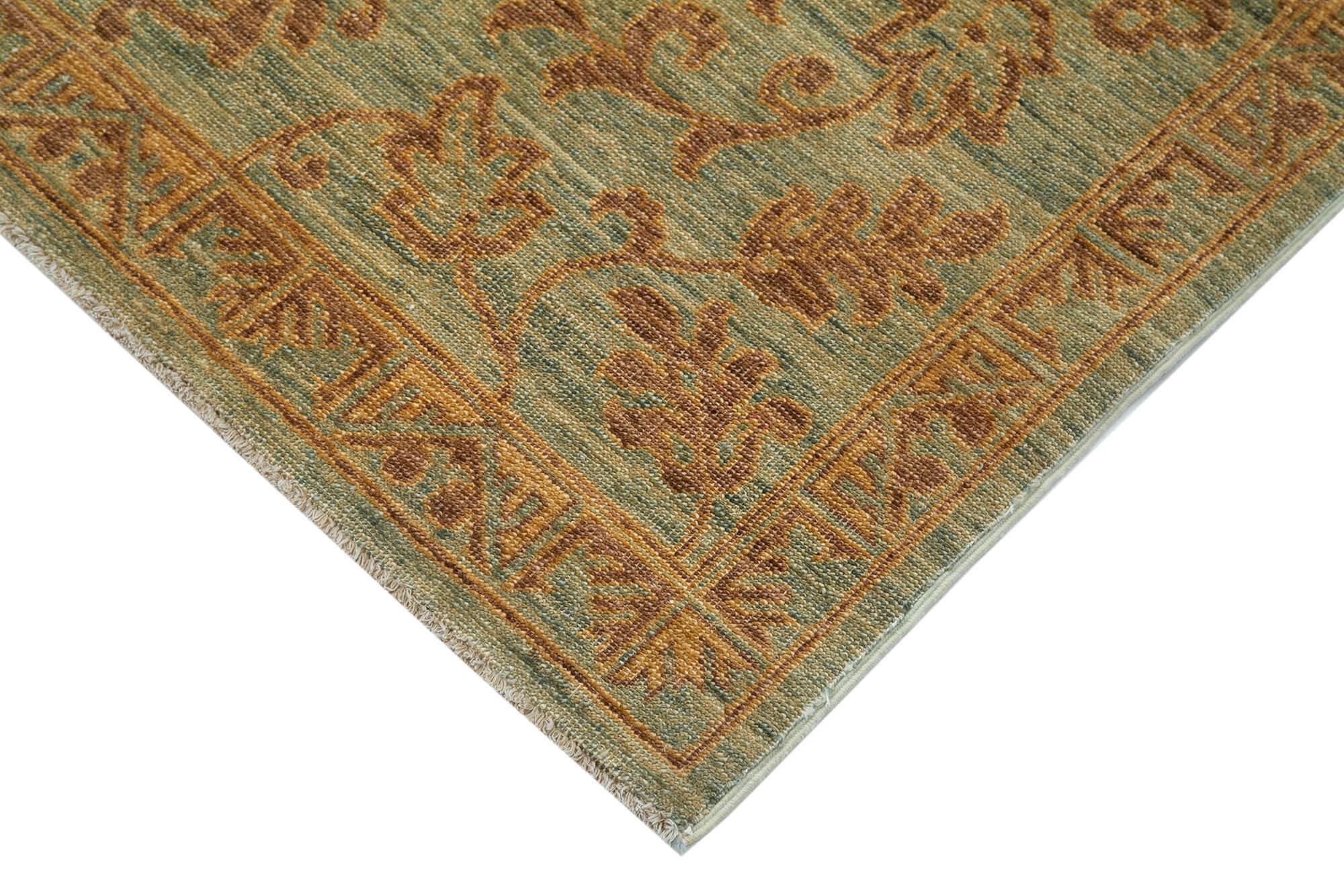 4 x 6 Green Oushak Rug - 3530