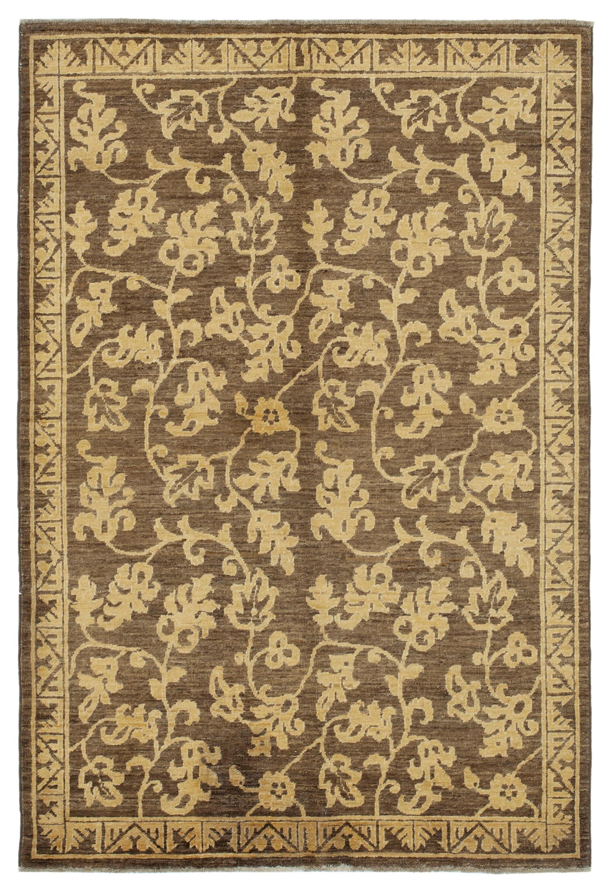 4 x 6 Brown Oushak Rug - 3531